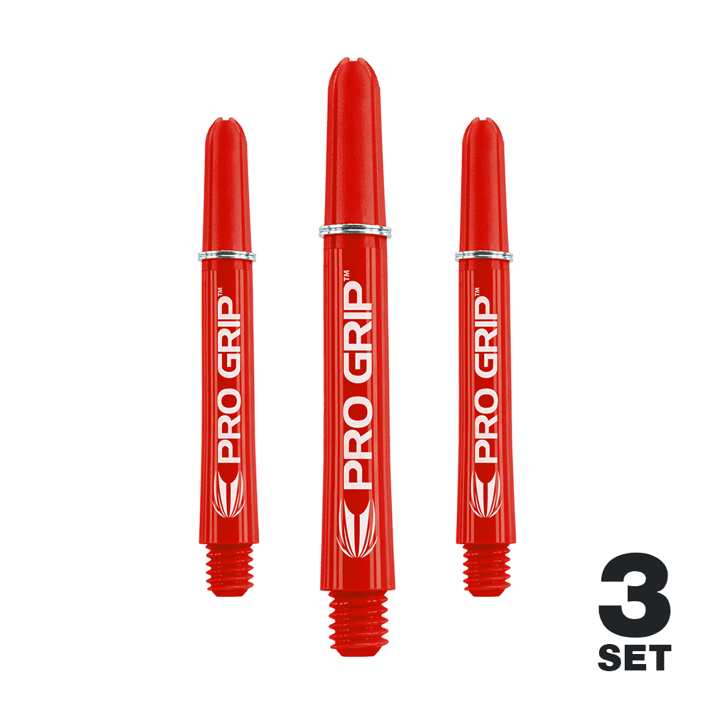 Target Pro Grip Shafts – 3 sady – červená