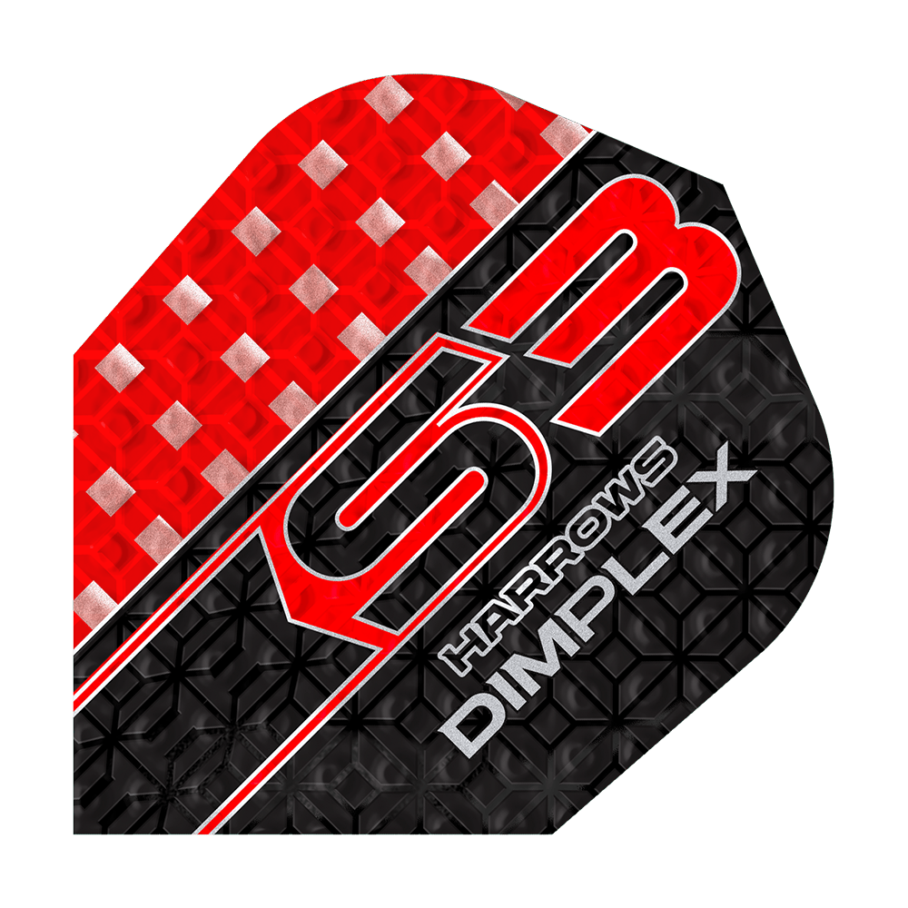 Letky Harrows Dimplex S3 - červené Dieses Bild zeigt einen Harrows Dimplex S3 Flight in den Farben Rot und Schwarz. Auf dem Flight stehen die Wörter "S3", "Harrows" und "Dimplex".