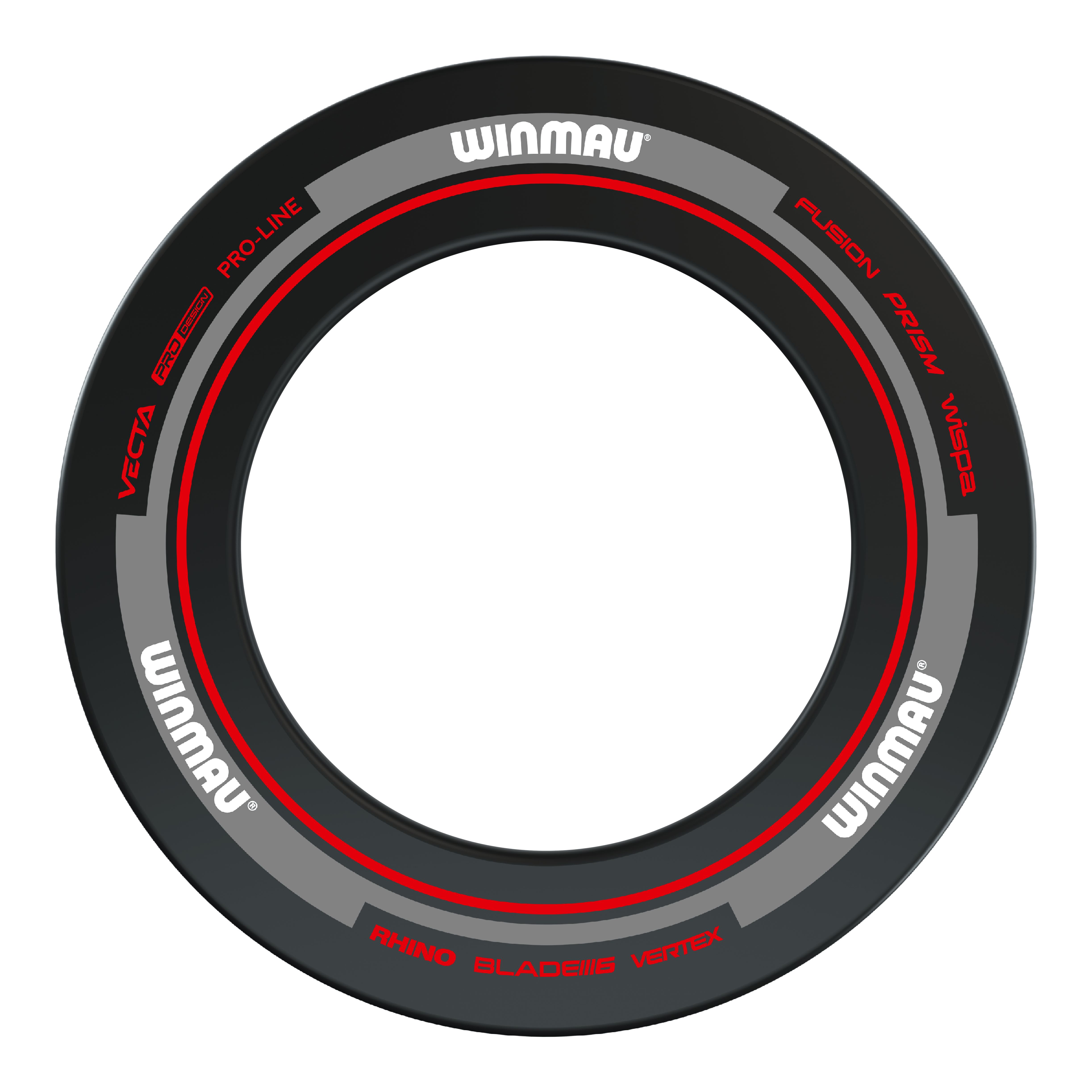 Winmau Advance Dartboard Surround - Schwarz Rot