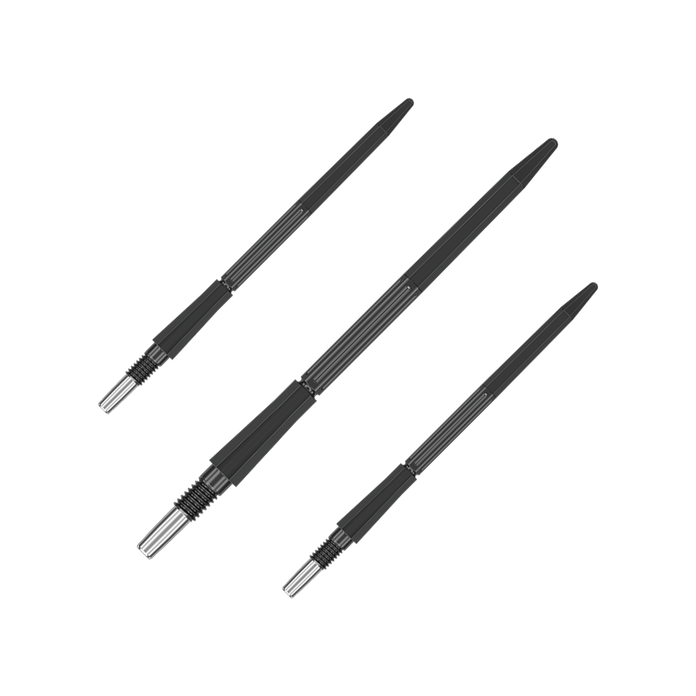 Špičky na šipky Target Elysian Archetype 43 Swiss Point ocelové - černé Das Bild zeigt ein Set schwarzer Dartspitzen mit einer Länge von 42 mm. Sie eignen sich für Dartspieler.