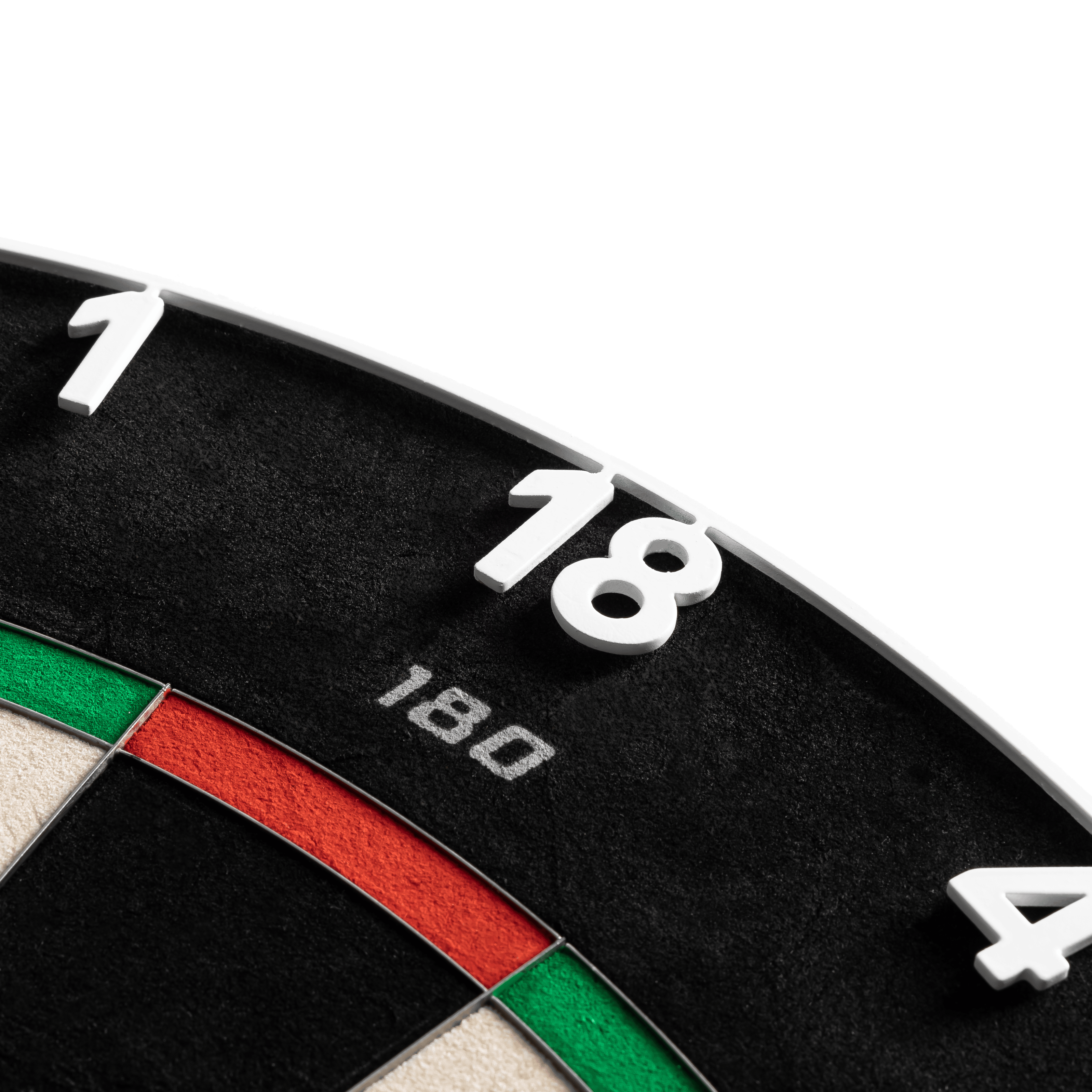 Ocelový terč Precise 180 Endorphine s číslovaným kroužkem - klasická bílá Das Precise 180 Endorphine Steeldartboard mit Nummernring in Weiß ist auf dem Bild zu erkennen. Die hochwertige Steeldartscheibe eignet sich für den professionellen Einsatz.
