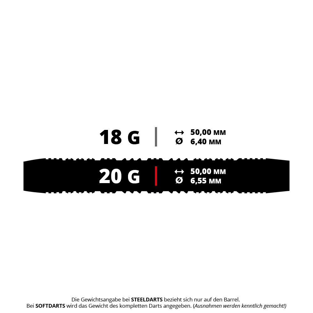 Měkké šipky Harrows Impact Das Bild zeigt einen Harrows Impact Softdart mit 20 Gramm. Dieses Modell ist ideal für elektronische Dartscheiben.