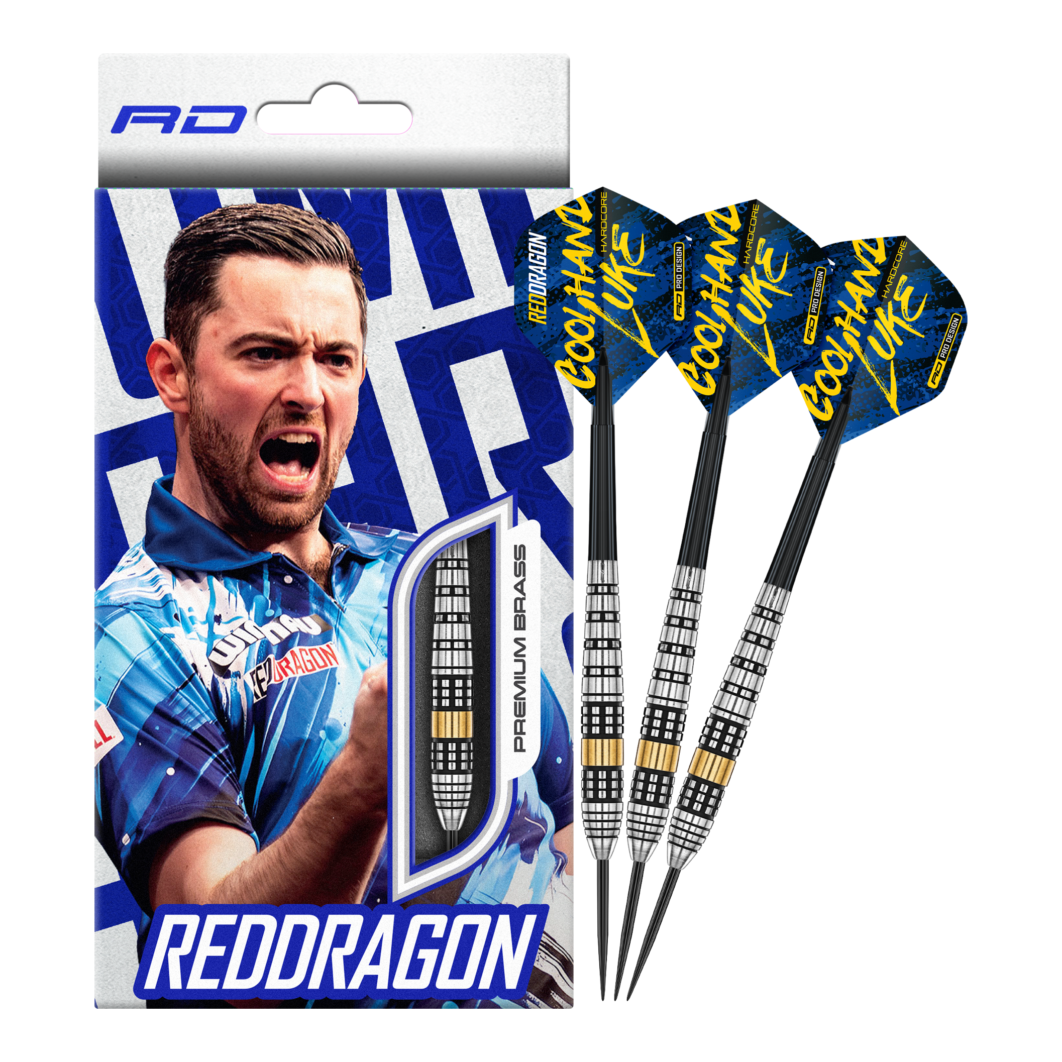 Mosazné ocelové šipky Red Dragon Luke Humphries - 21g