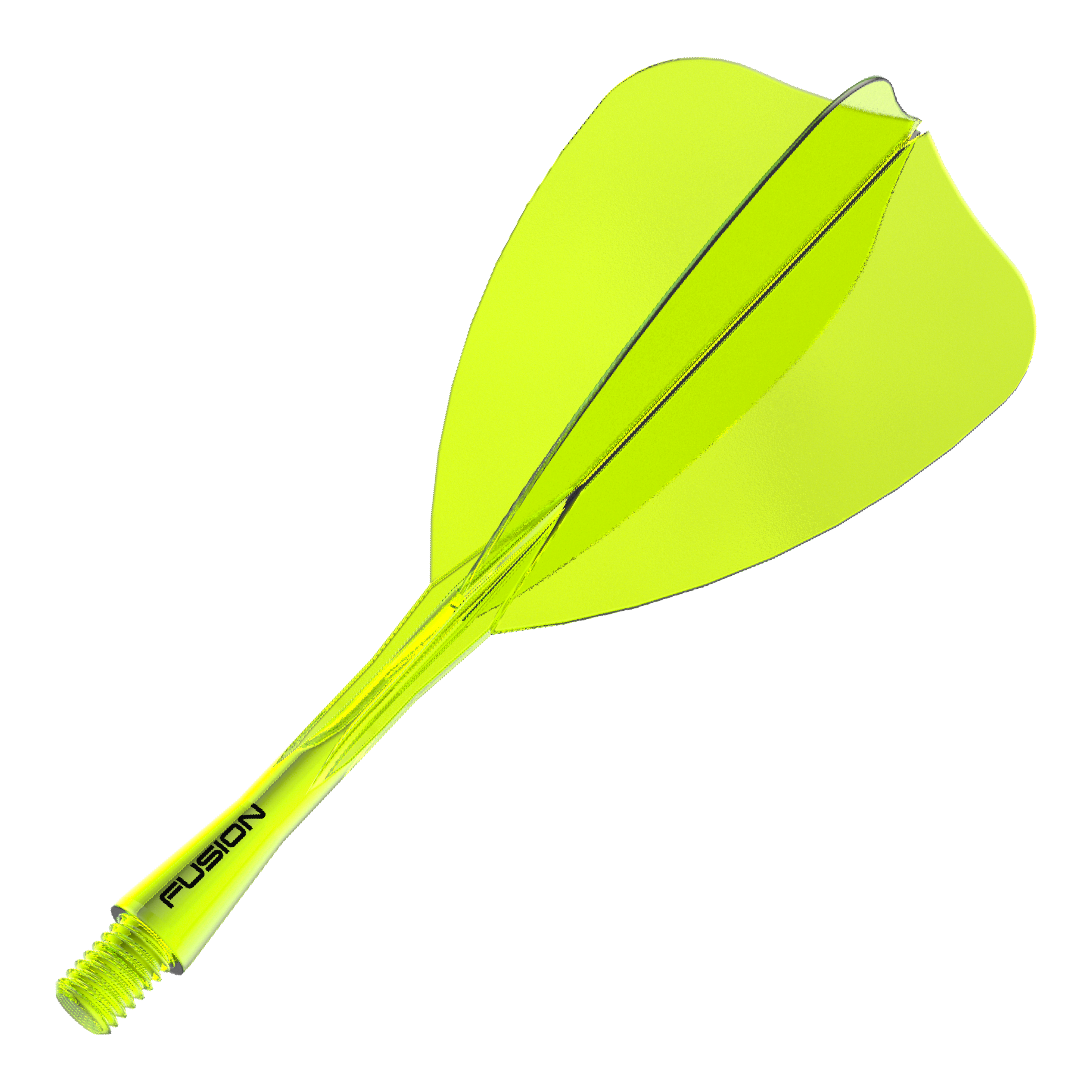 Letka Winmau Fusion, systém Arrow, neonově žlutá Abgebildet ist ein Dartshaft- und Flight-System in Neongelb, 28 mm lang. Der Artikelname deutet auf ein Winmau Fusion Flight Shaft System Arrow hin.