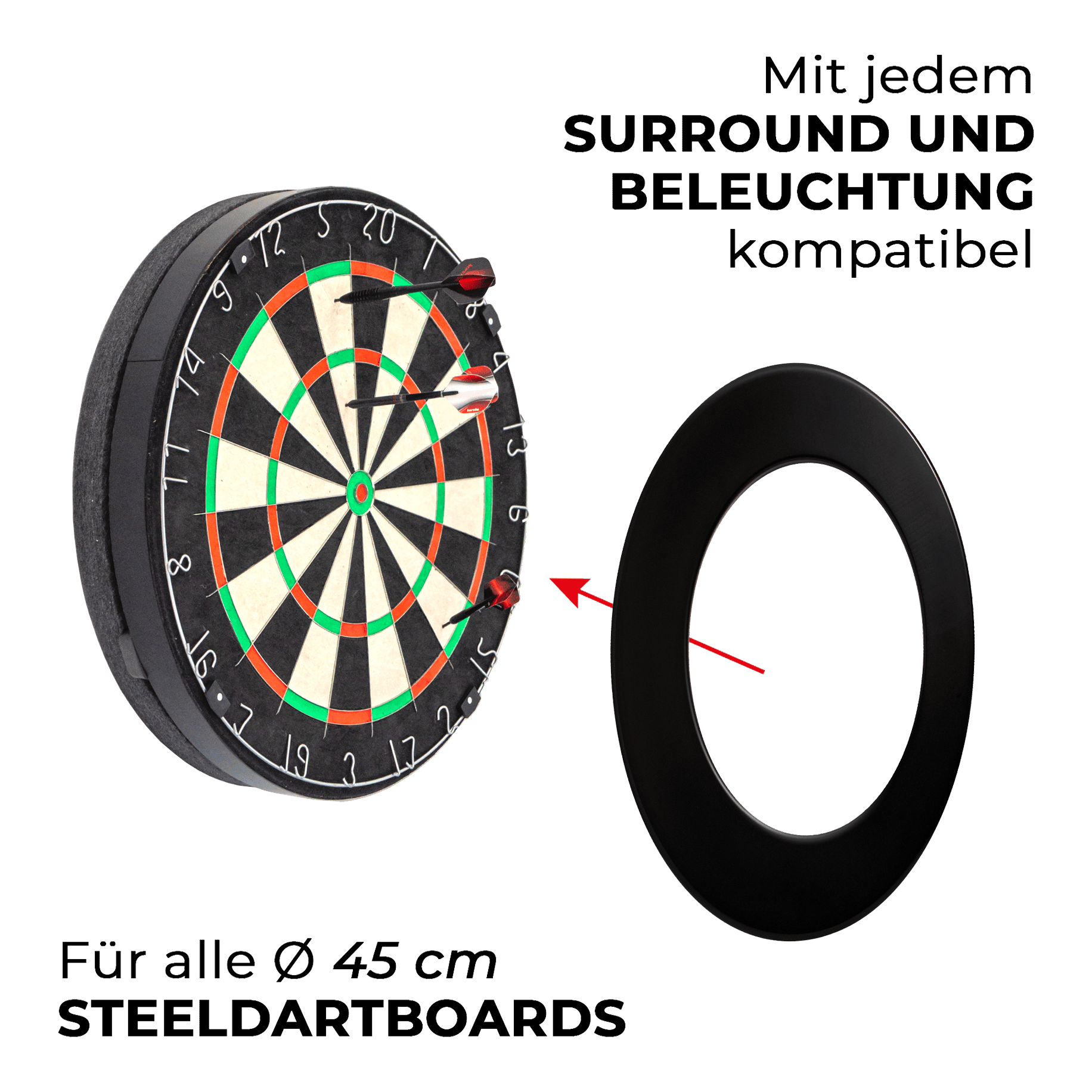 Kompaktní zvuková izolace Karella pro ocelové terče Dies ist der kompakte Schallschutz Karella für Steeldartboards. Der Schallschutz hilft, den Lärm beim Dartspiel zu verringern.