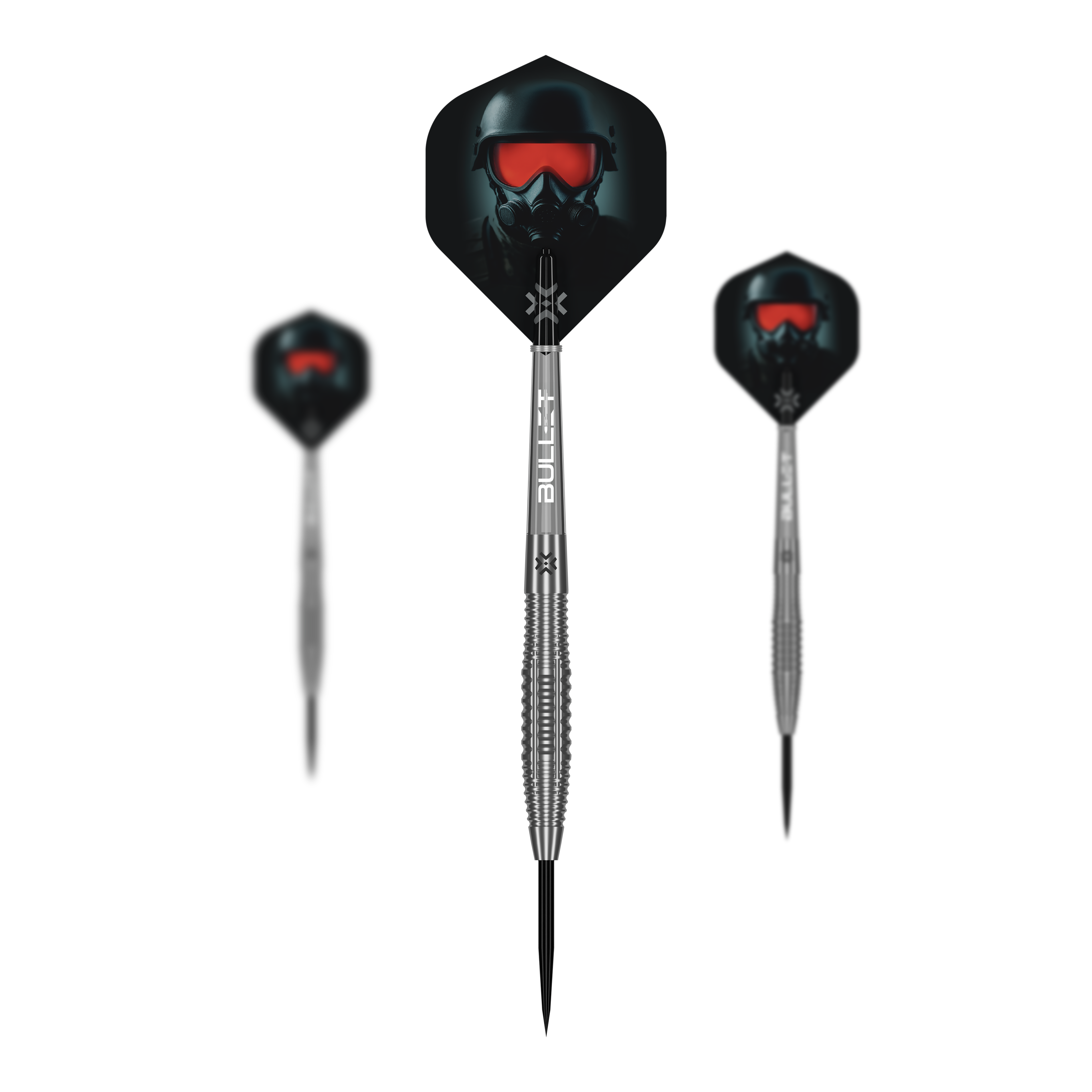 Ocelové šipky Bullet Ranger Dieses Bild zeigt ein Set der Bullet Ranger Steeldarts. Das Produkt ist ideal für Dartspieler.
