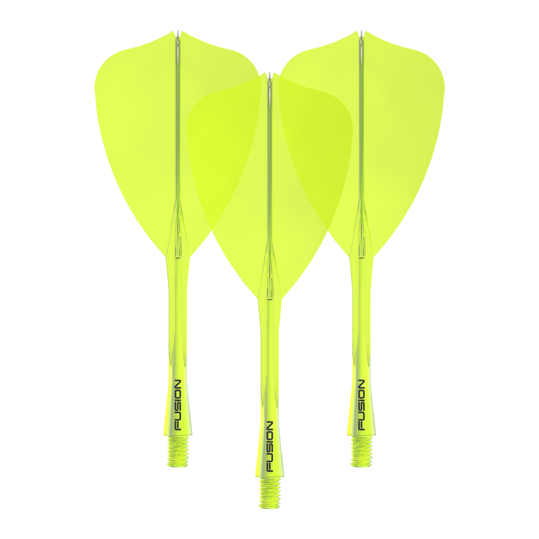 Letka Winmau Fusion, systém Arrow, neonově žlutá Das Bild zeigt das Winmau Fusion Flight Shaft System Arrow Set in Neongelb mit einer Länge von 34 mm. Es handelt sich um ein Set für Dartpfeile.