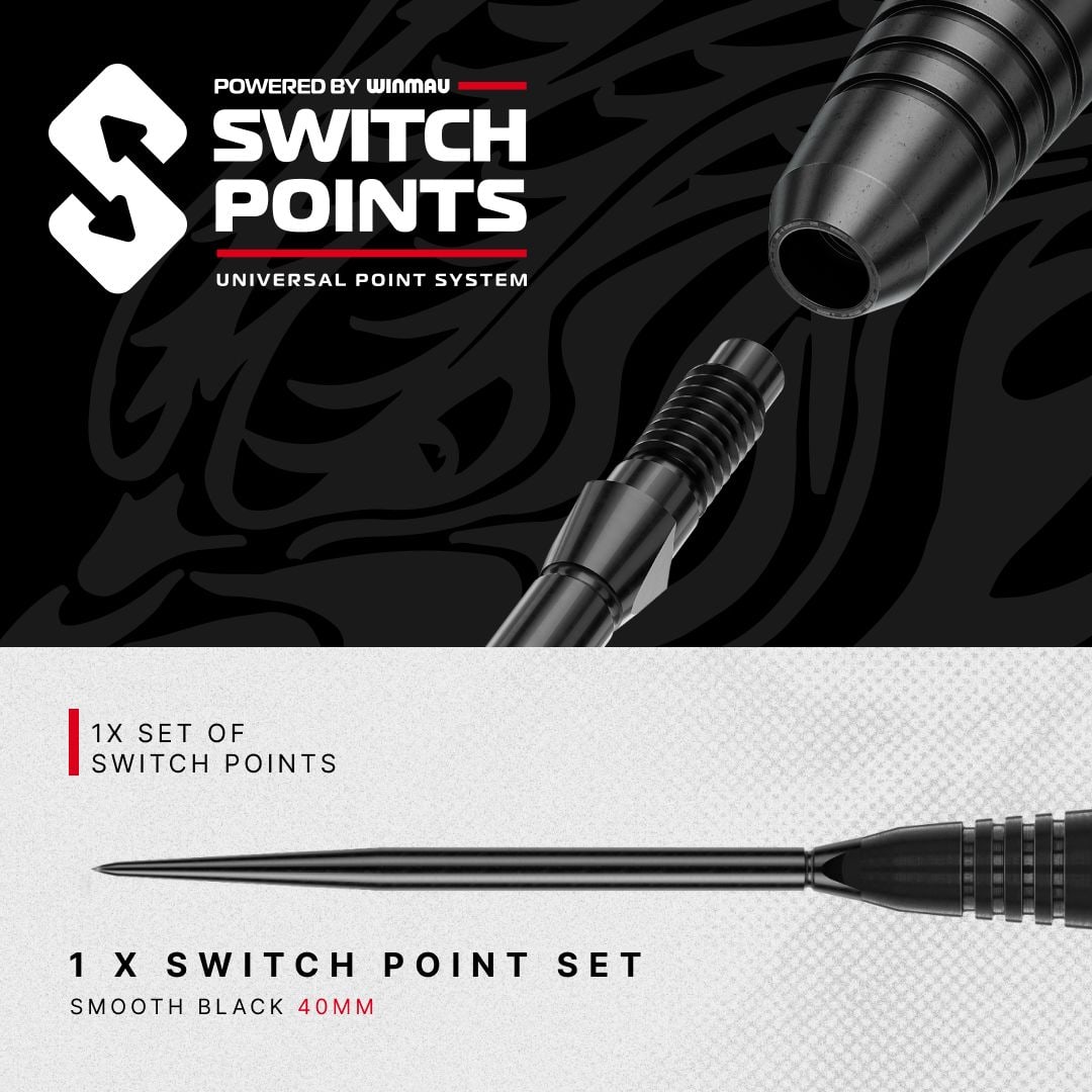 Šipky Red Dragon Jonny Clayton RD-ADV Switch Point ocelové Das Produkt auf der Aufnahme heißt RedDragon_JC_ADV_V1_1080x1080_03. Es wird in klarem Licht und aus passender Perspektive präsentiert.