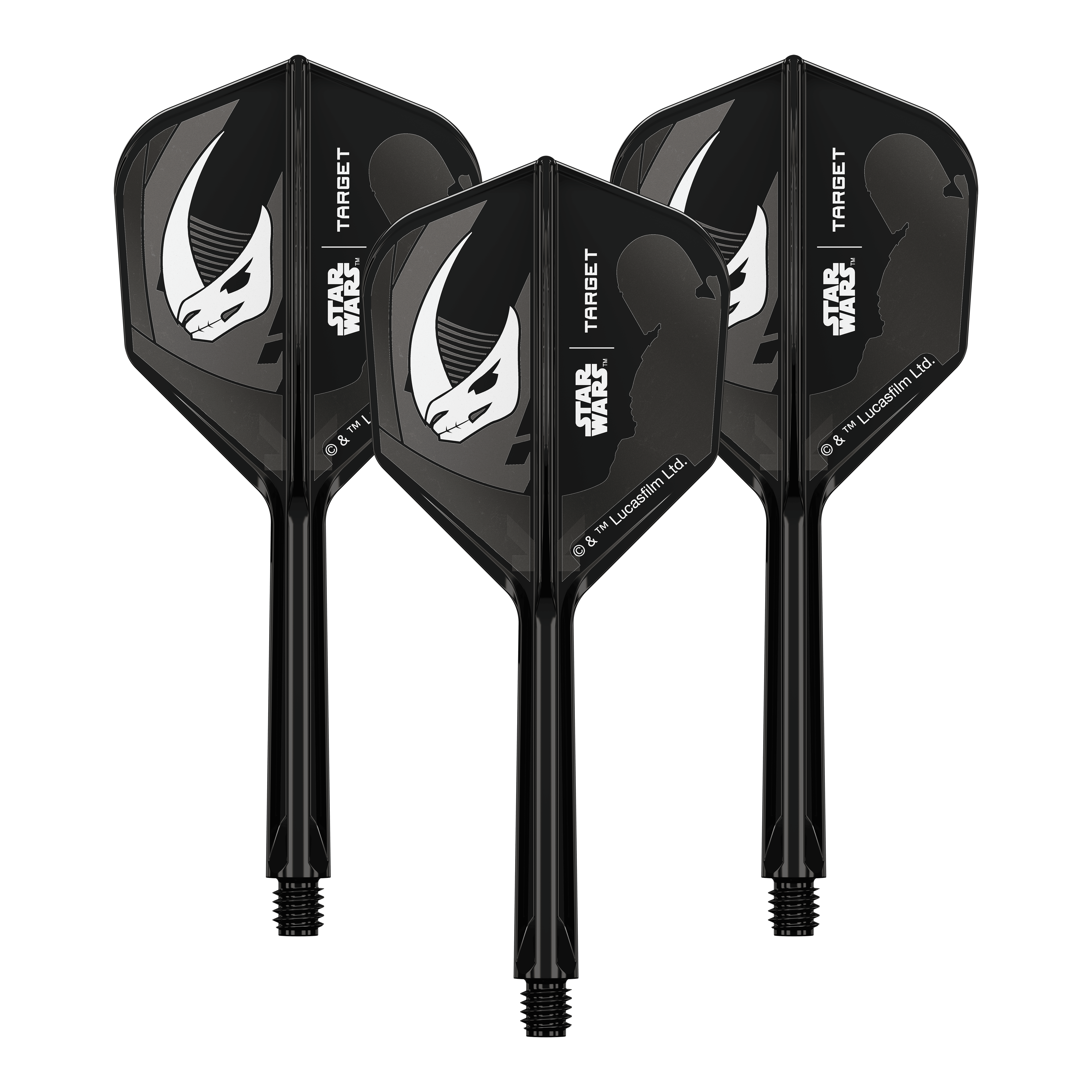 Das Bild zeigt das Produkt '410625_Target_StarWars_K-Flex_Mandalorian_Armour_No6_Flights_33mm_2a'. Wahrscheinlich sind hier Mandalorian Armour Dart-Flights abgebildet.