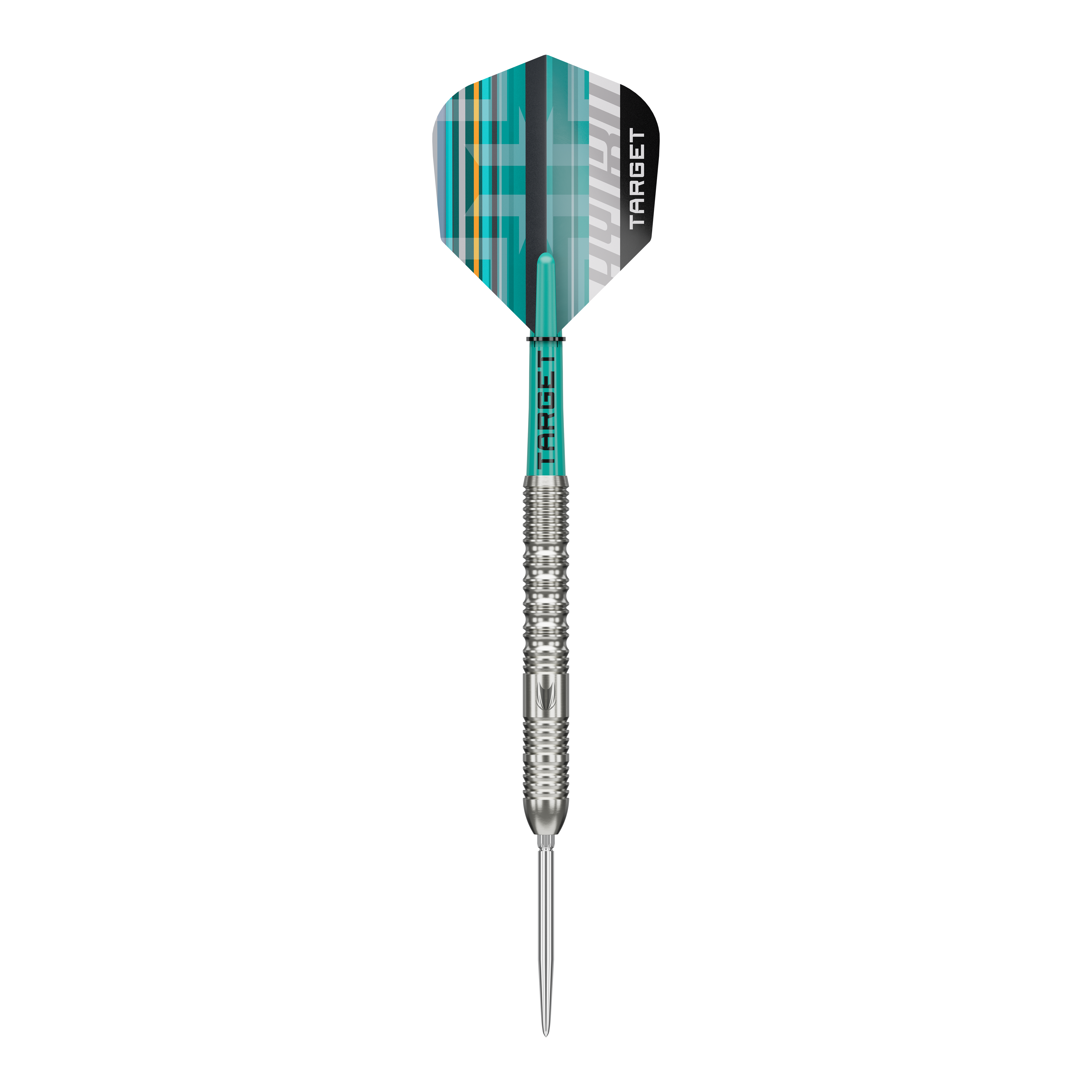 Zu sehen ist das Produkt Target Hydro 01 Swiss Point Steeldarts. Diese Steeldarts sind für Präzisionswürfe bekannt.