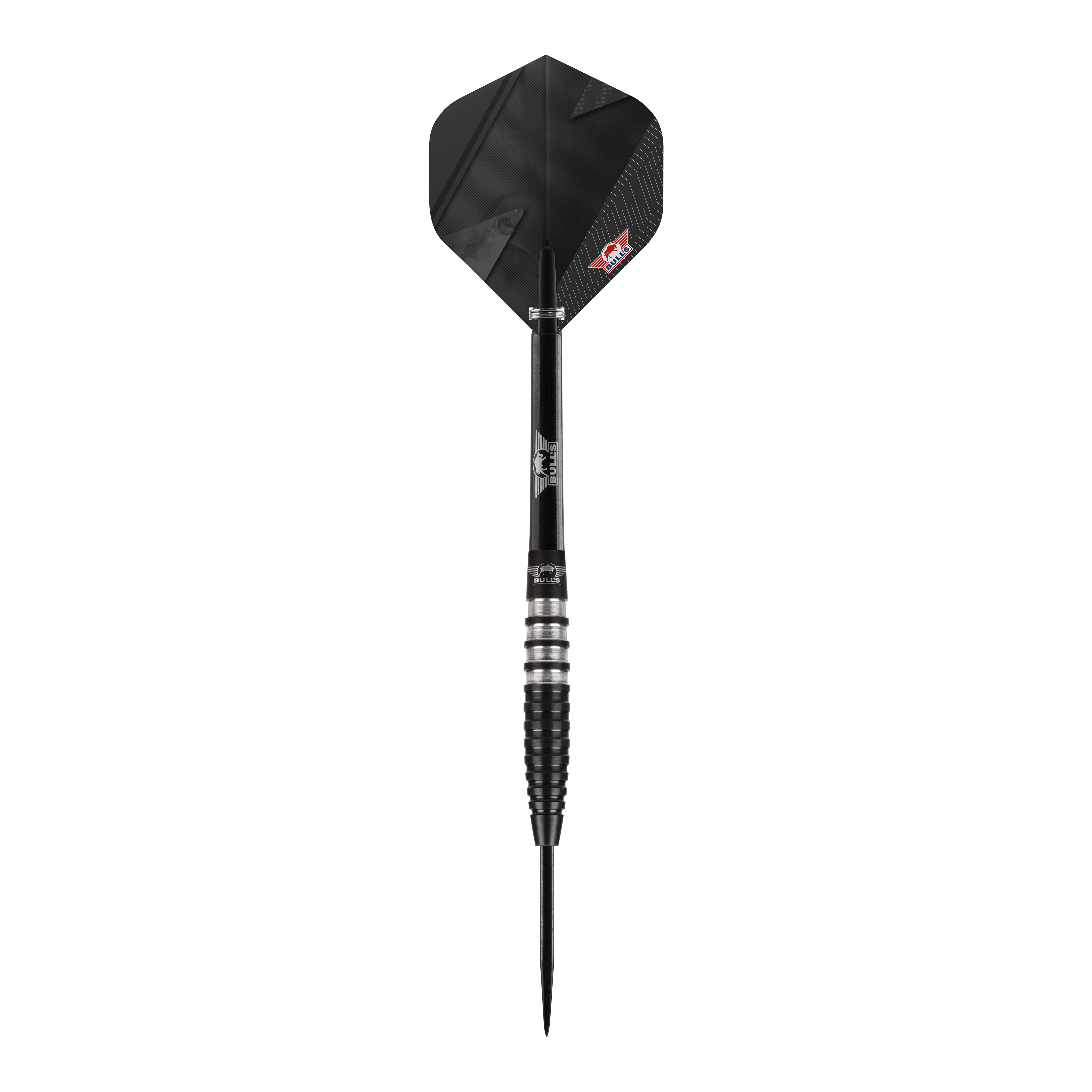 Šipky Bulls NL Lightning černé ocelové Der "Bulls NL Lightning Black Steeldart" ist ein eleganter Dartpfeil in Schwarz mit silbernen Akzenten. Er hat ein modernes Design und eignet sich für professionelle Dartspieler.