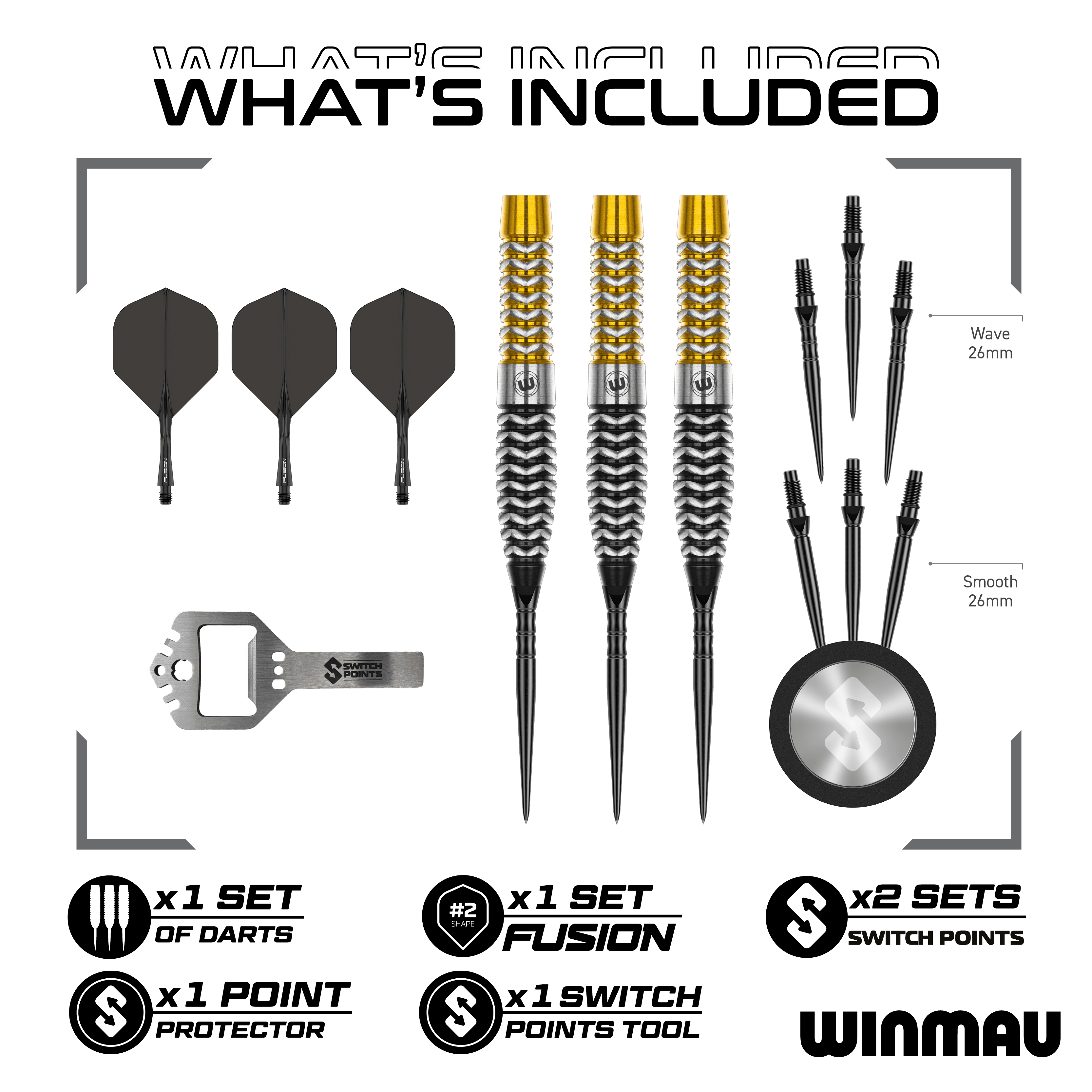 Stříkací body Winmau Exion Torpedo Steeldarts Auf dem Bild ist wahrscheinlich ein Winmau Exion Torpedo Switch Points Steeldarts aus einer weiteren Ansicht zu sehen. Es illustriert ein Darts-Produkt.