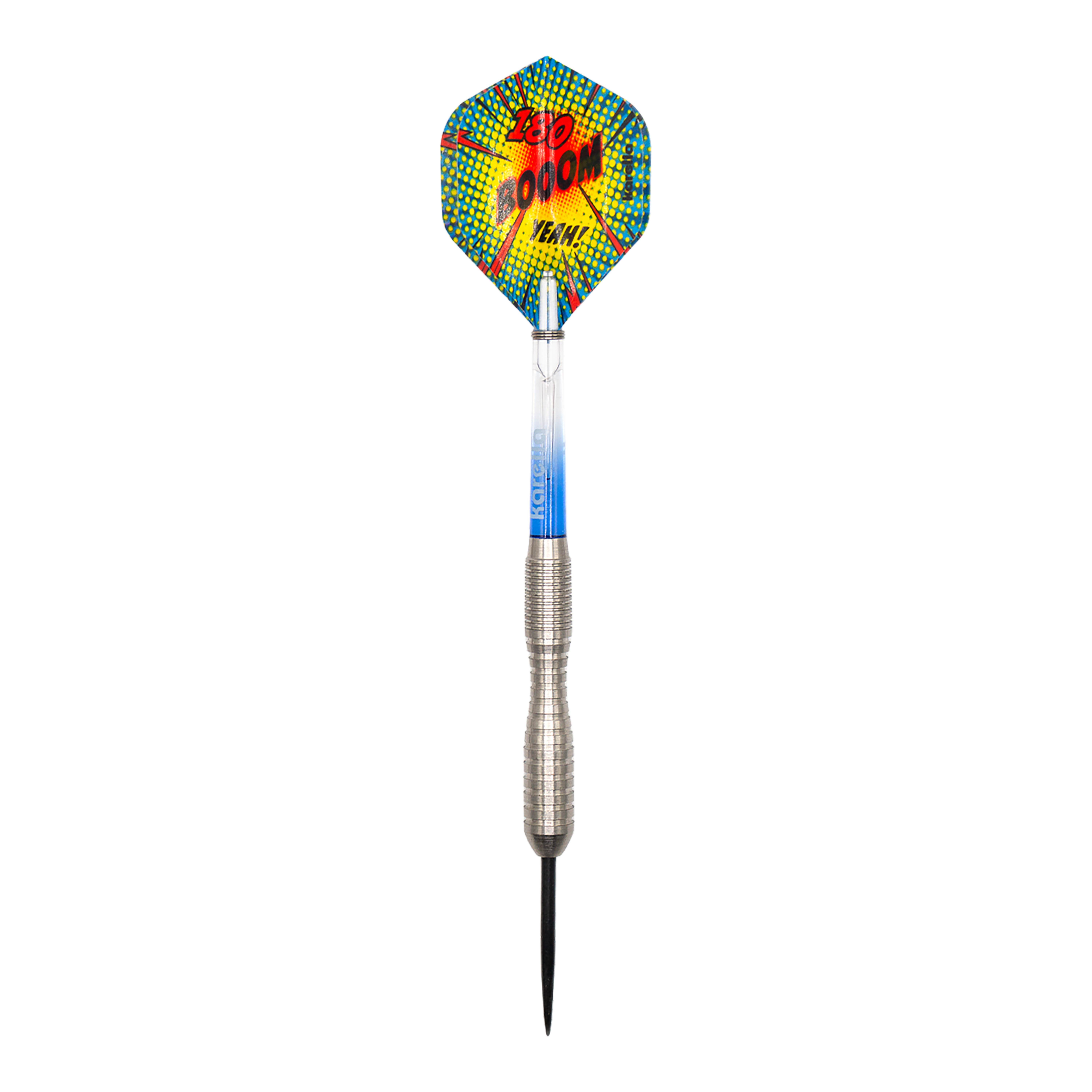 Ocelové šipky Karella Comic Line CL-3 - 24g Hier ist ein Karella Comic Line CL-3 Steeldarts - 24g abgebildet. Das Design des Dartpfeils ist gut sichtbar.