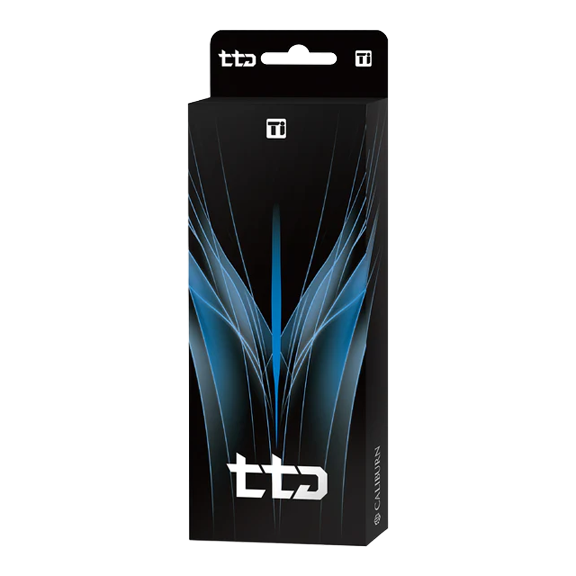 Caliburn TTD Complete Titanium T1 Stříbrné Steeldarts - 5g Das Bild zeigt die Caliburn TTD Complete Titanium T1 Silver Steeldarts - 5g. Die Steeldarts bestehen aus hochwertigem Titan und glänzen in Silber.