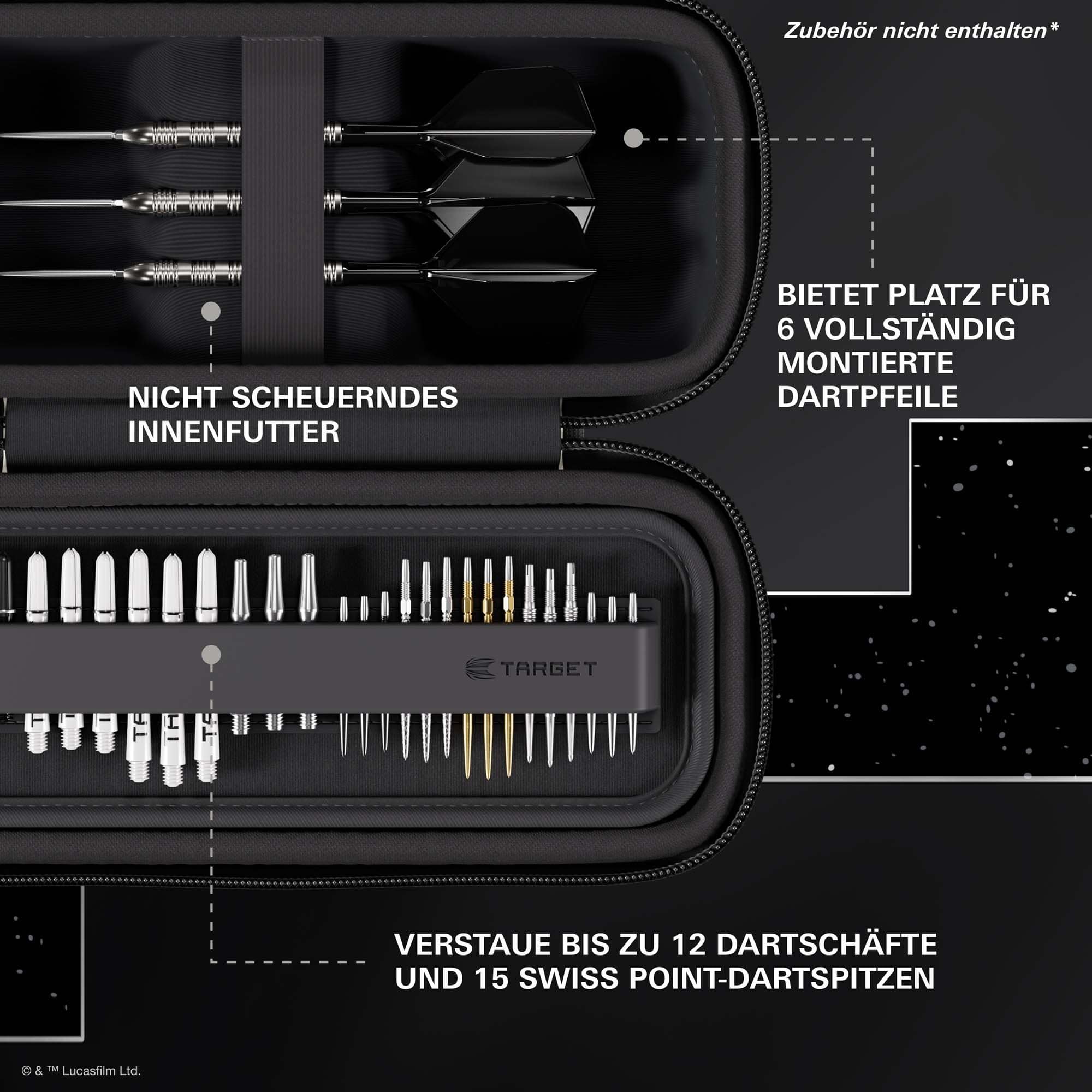 Pouzdro na šipky Target Star Wars Boa – Stormtrooper Das Target Star Wars Boa Dartcase - Stormtrooper ist hier abgebildet. Das Produkt zeigt ein Star Wars Stormtrooper Motiv.