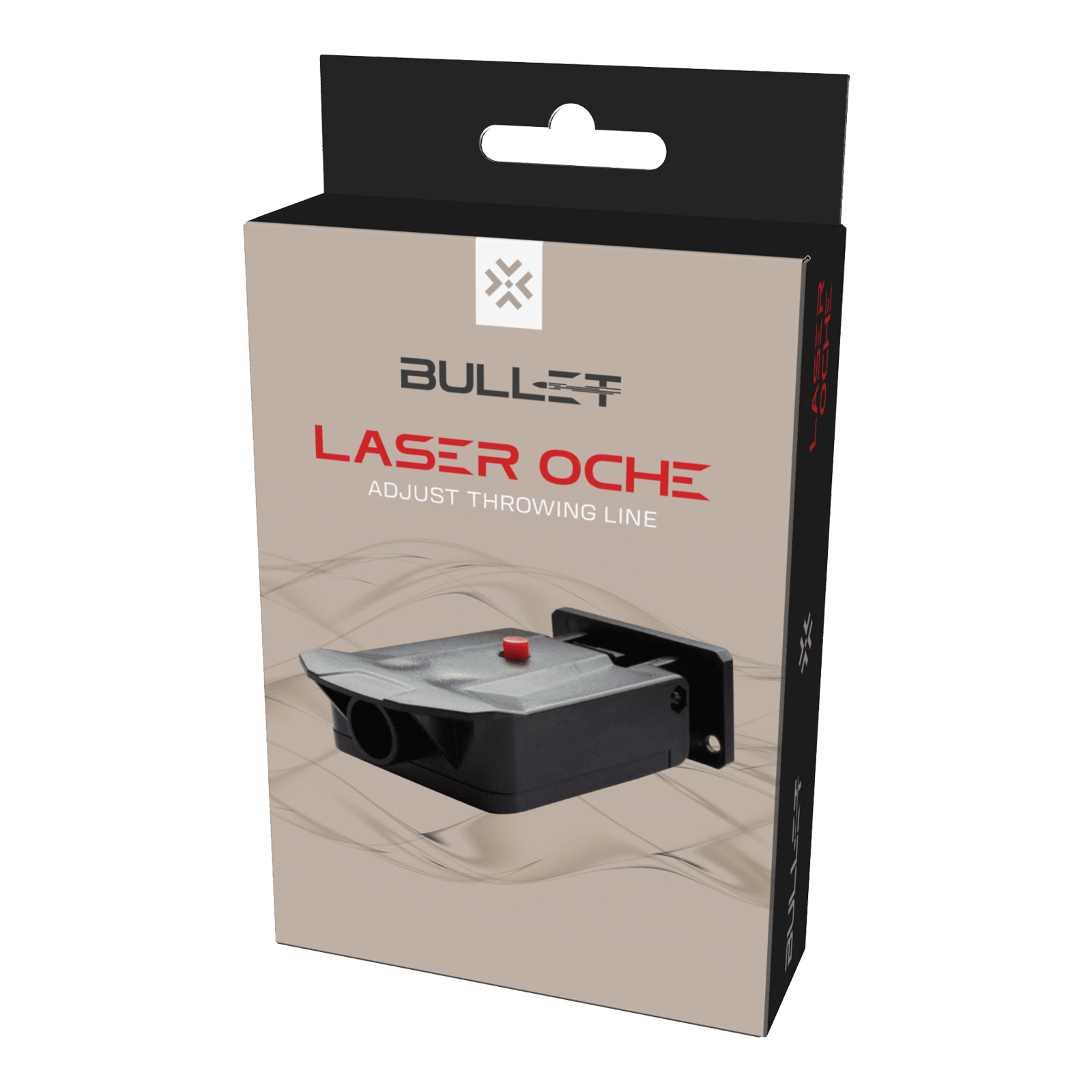 Bullet Laser Oche zur Anzeige der Oche-Linie für Darts. Das Gerät erleichtert die Einhaltung der richtigen Abwurfdistanz.