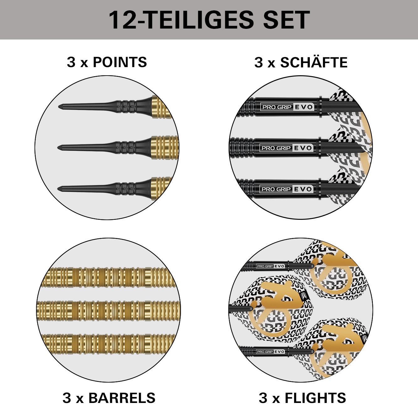 Target Bolide Envy 10 měkkých šipek Das Bild zeigt die Target Bolide Envy 10 Softdarts. Diese Softdarts sind für den elektronischen Dartsport entworfen.