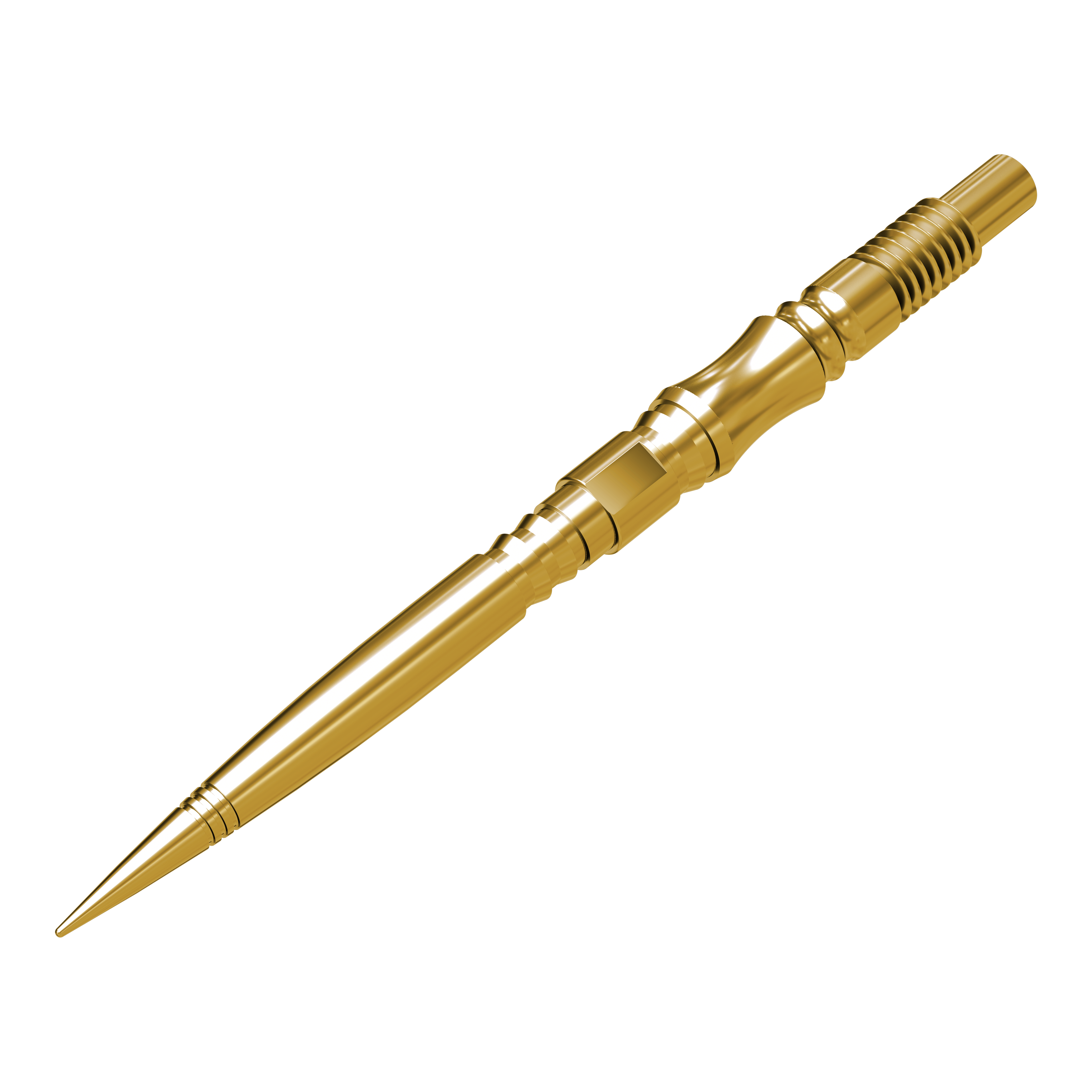 Špičky na šipky Harrows Quick Point Axis Elite Series - zlaté Die Harrows Quick Point Axis Elite Series Dartspitzen in Gold werden hier präsentiert. Die Dartspitzen liegen in einer Reihe und zeigen ihre metallische Farbe.