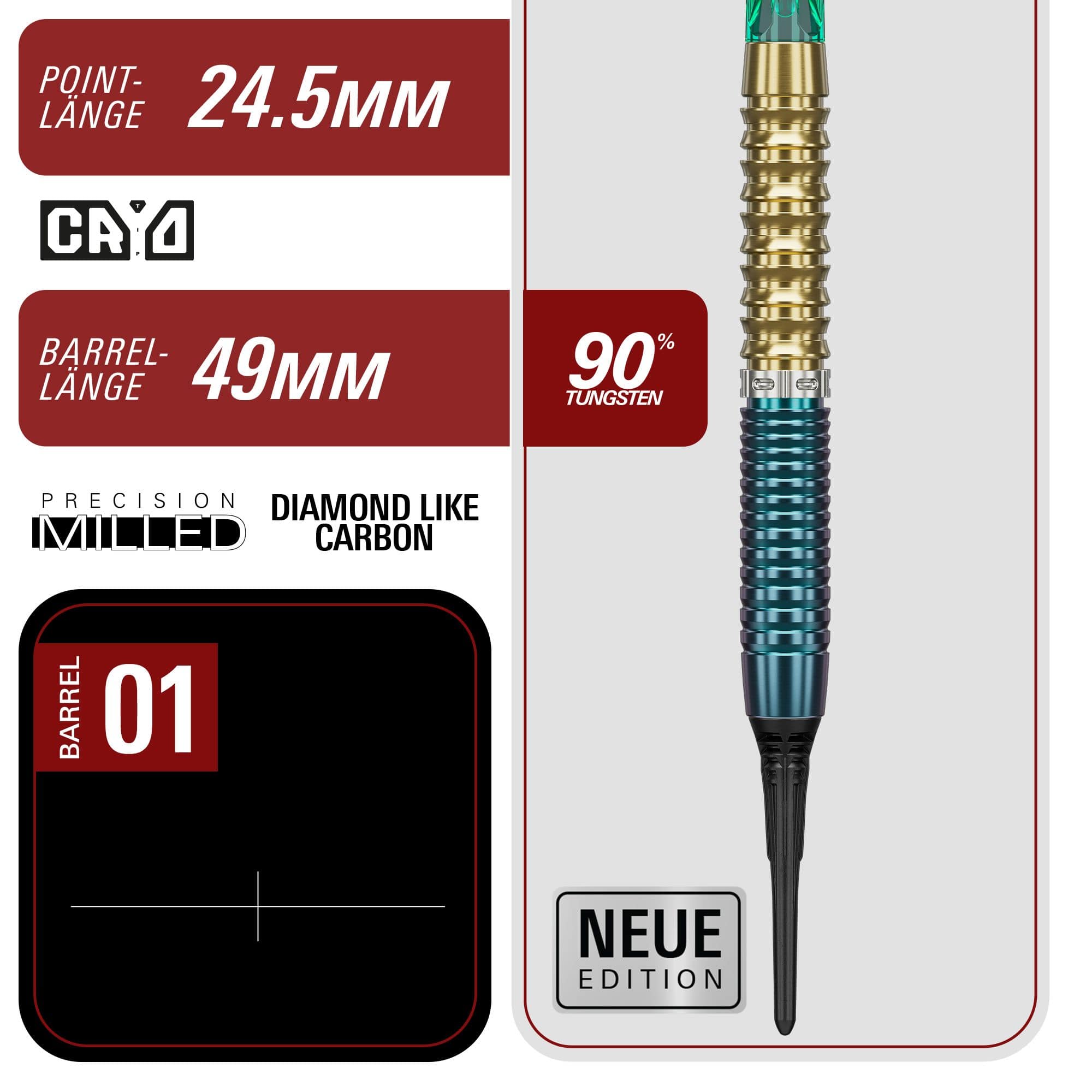 Šipky Target Japan Prime Series Zenith GEN 2.5 Soft - 20g Abgebildet sind die Target Japan Prime Series Zenith GEN 2.5 Softdarts mit 20g Gewicht. Die Darts haben ein modernes Design und eignen sich für fortgeschrittene Spieler.