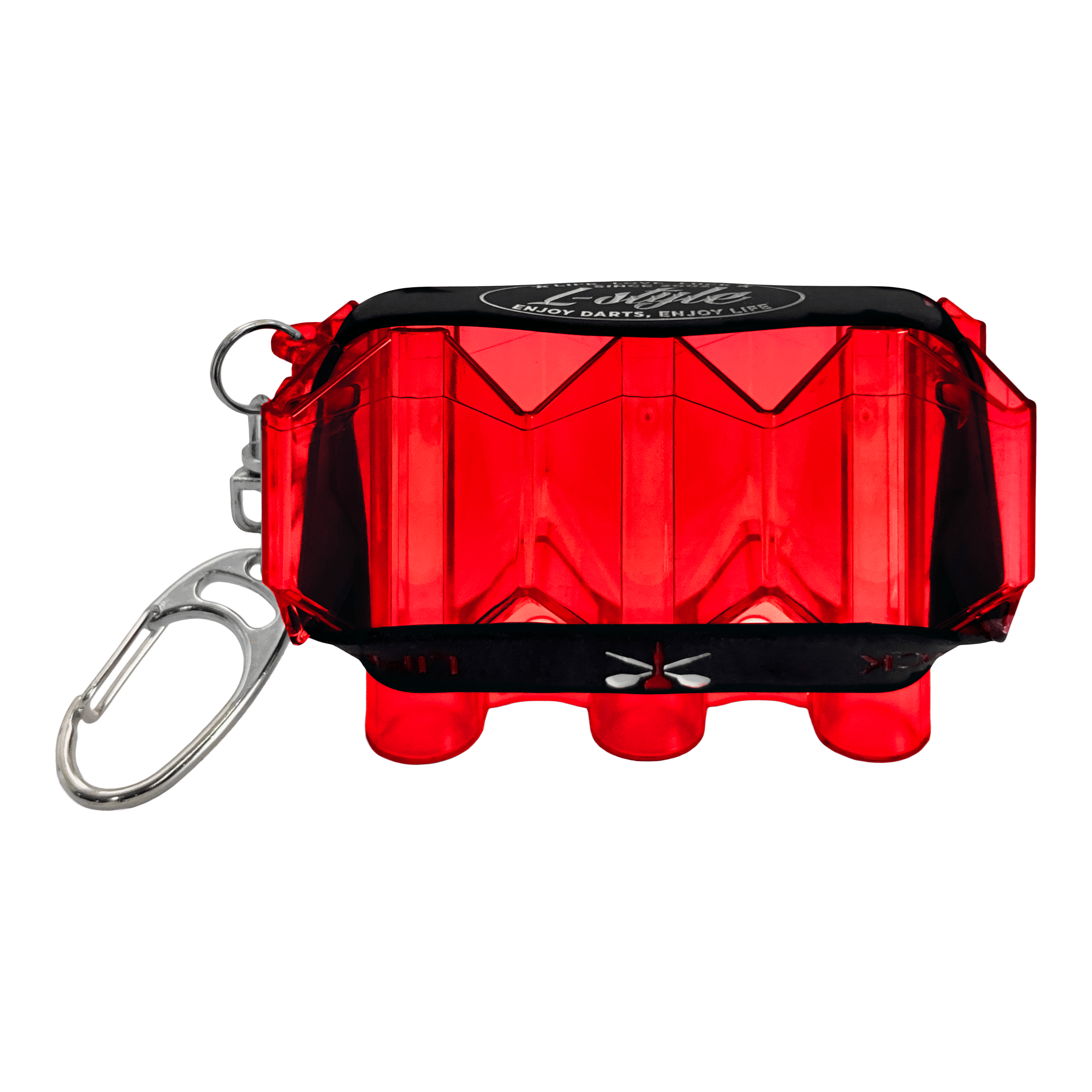 Kufr Krystal Flight Case ve stylu L SP Abgebildet ist ein Krystal Flight Case in Rot. Es dient zum sicheren Aufbewahren von Dart-Flights.