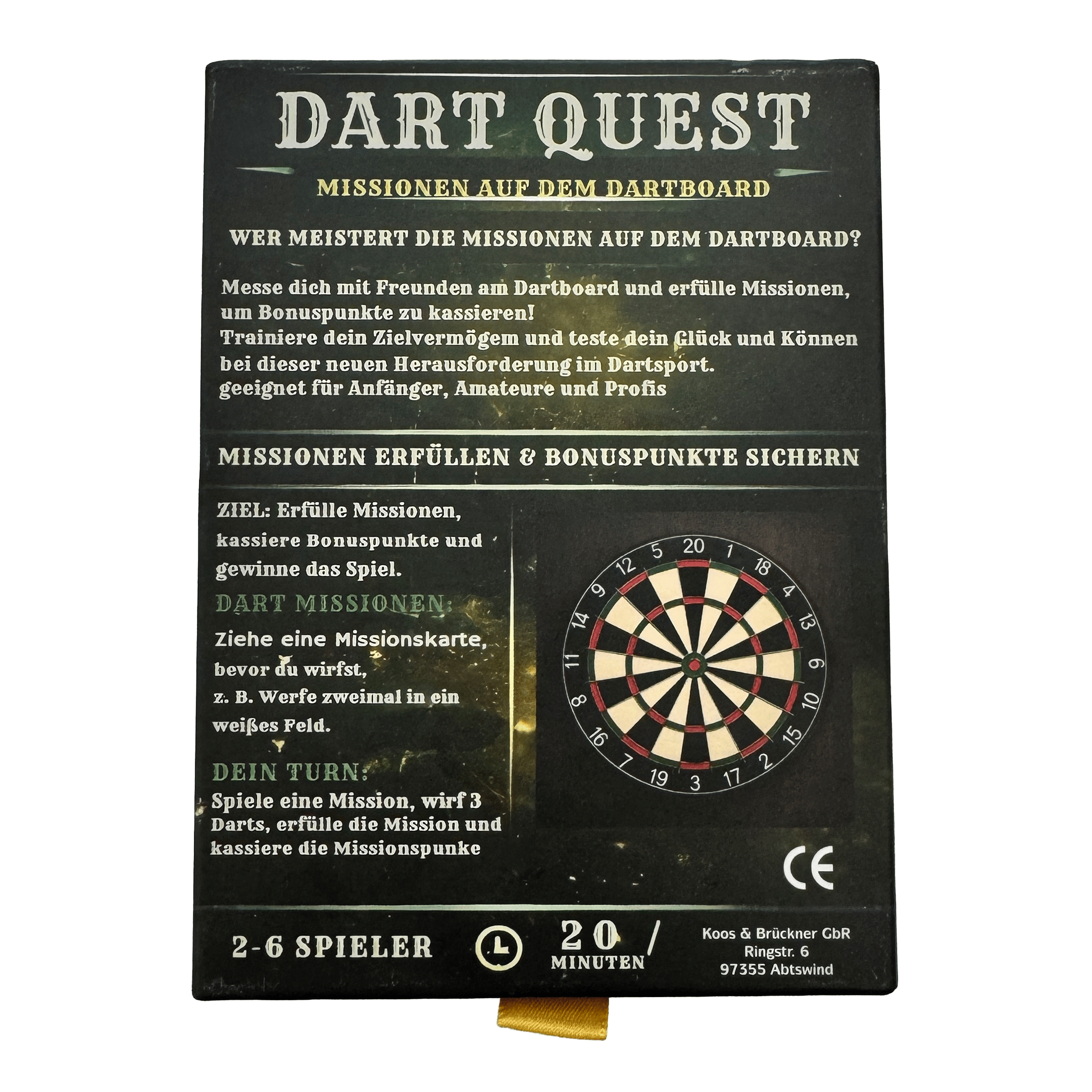 Karetní hra Dart Quest Das Dart Quest Kartenspiel ist hier abgebildet. Es ist ideal für Freunde und Familie.