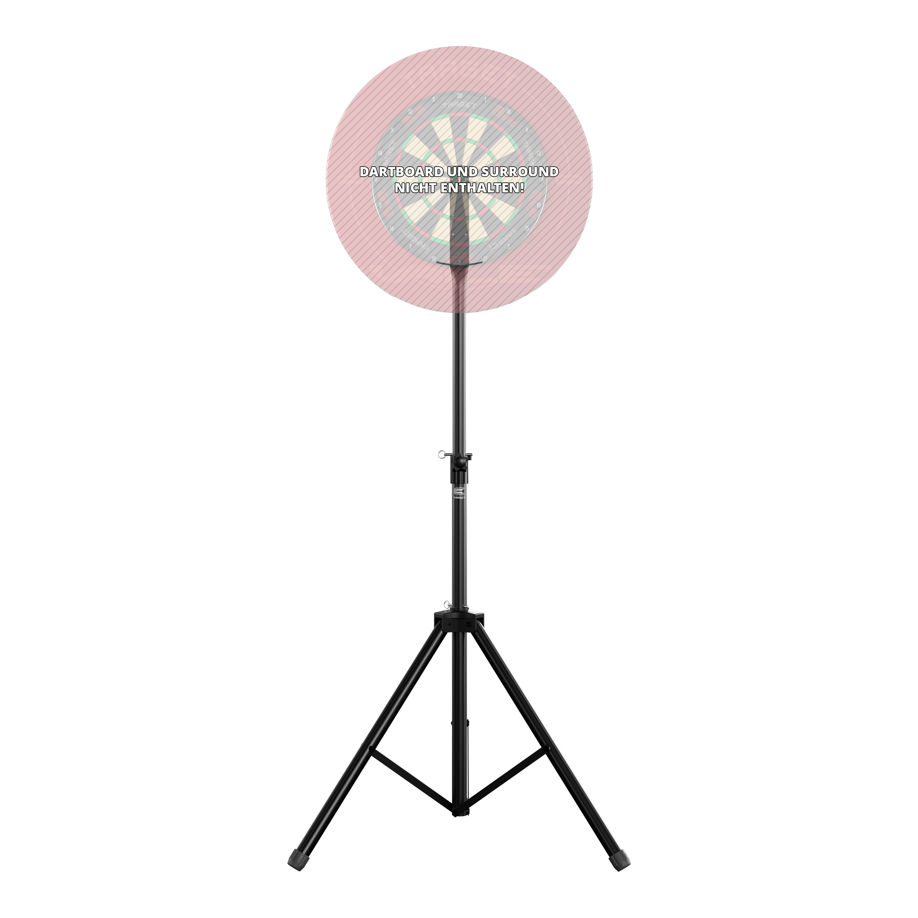 Stojan na terč Target Das Bild zeigt einen Target Dartboard Stand mit einem stabilen, dreibeinigen Stativ. Die Dartscheibe und der Surround sind nicht enthalten.