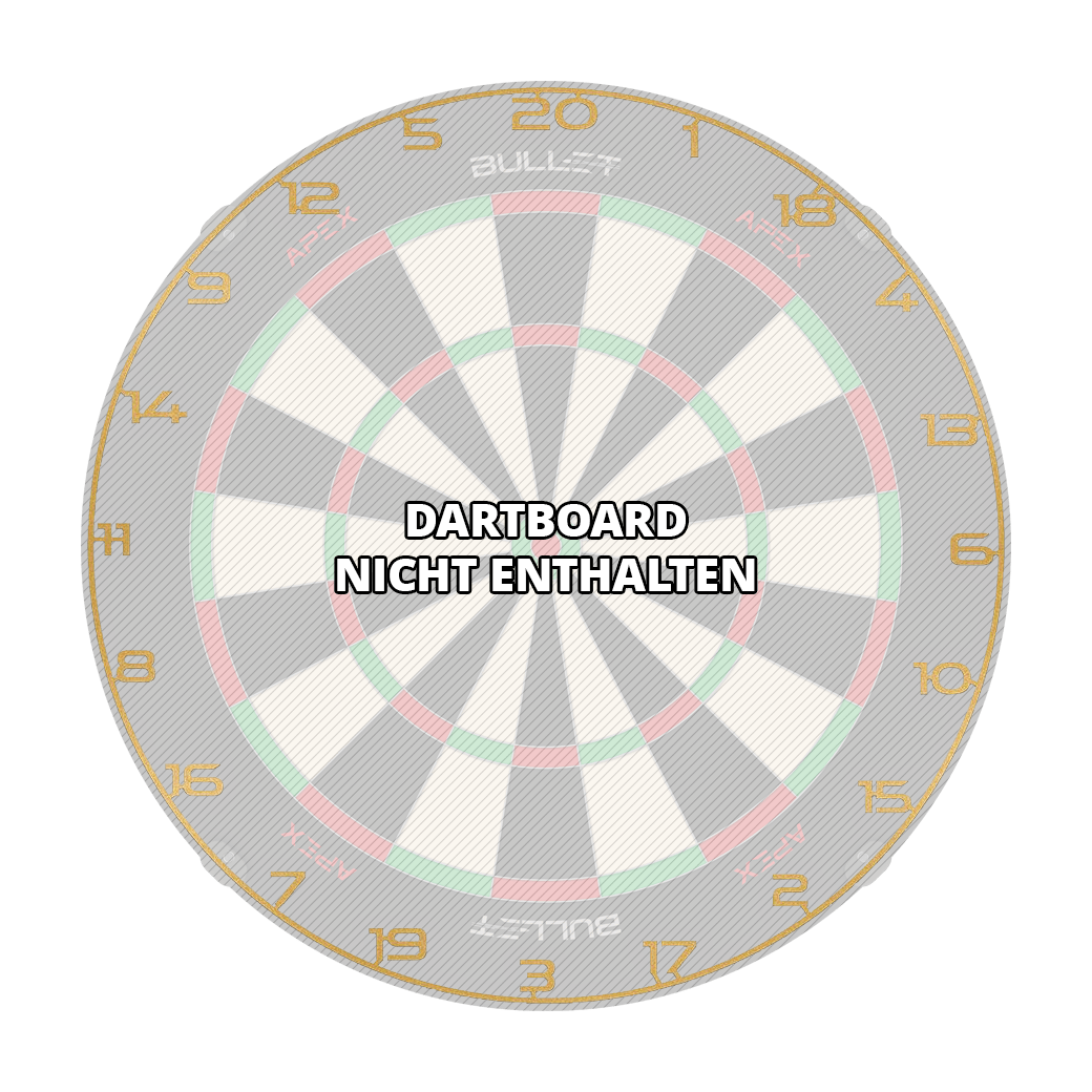 Kroužek s číslem na terč Bullet Das Bild stellt einen Dartboard Zahlenring in goldener Farbe dar. Es geht um das Produkt 'BT1000160 Bullet Dartboard Zahlenring Gold 3'.