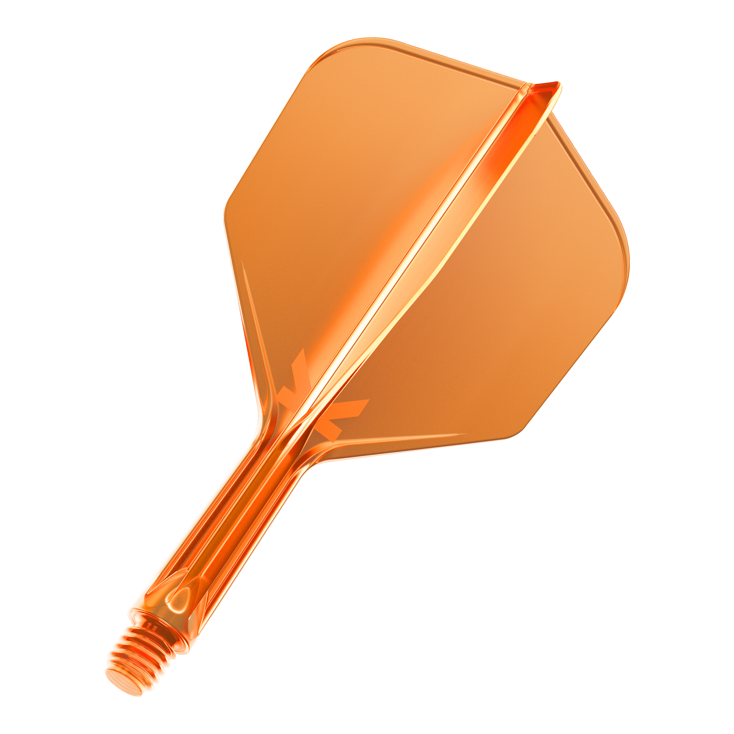 Letový systém Target K-Flex No6 - neonově oranžový Dies ist ein neonorangener Dartflight mit integriertem Schaft. Das Material ist durchsichtig und glänzend.