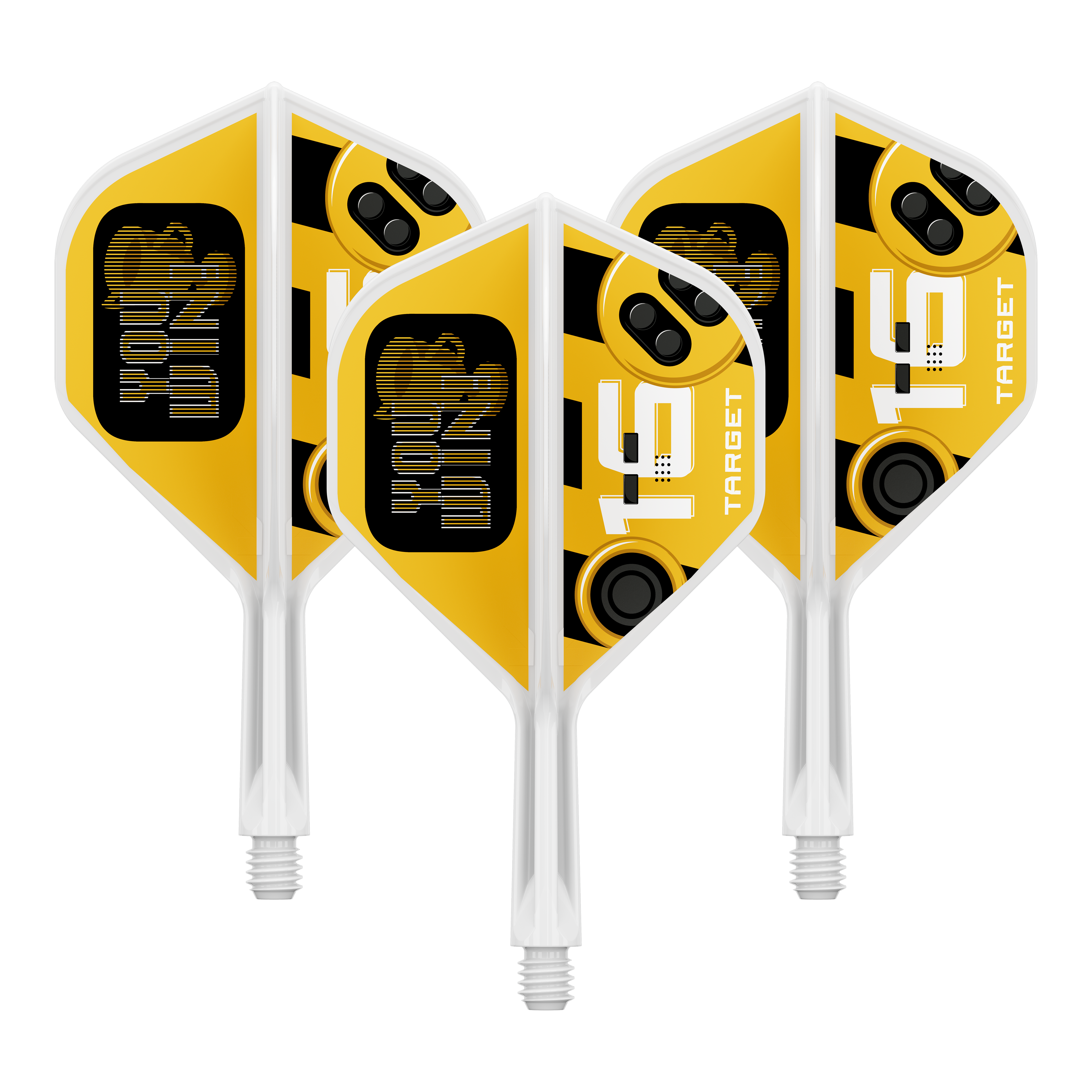 Target K-Flex Vyhrajete standardní lety č. 2 Das Bild zeigt einen Artikel mit dem Dateinamen 410591_Target_K-Flex_YouWin_No2_Standard_Flights_19mm_1Set. Es ist wahrscheinlich ein Set von Dart-Flights.