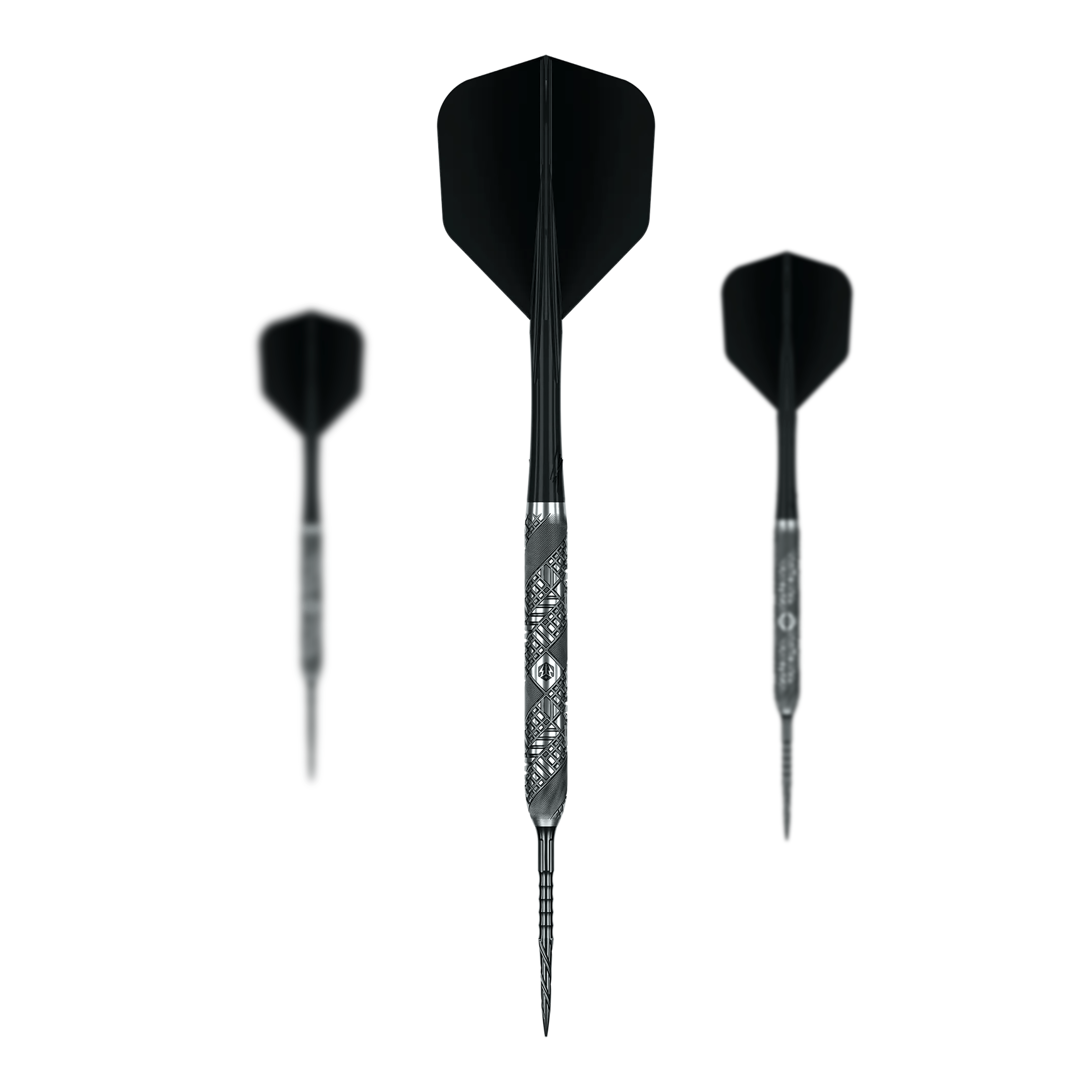 Abgebildet ist das Set Caliburn Halo H3 Steeldarts - 21,5g. Es enthält mehrere Steeldarts für den Dartsport.