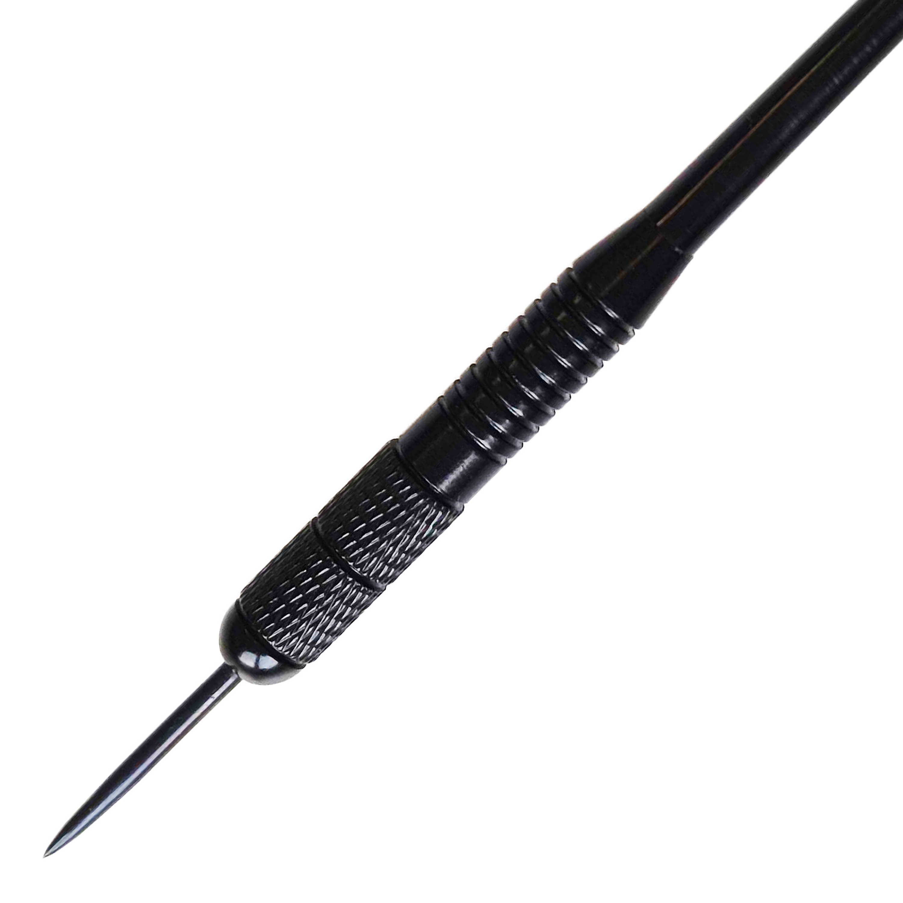 Ocelové šipky Karella Black Brass - 21g Dieses Bild zeigt Karella Black Brass Steeldarts mit einem Gewicht von 21g. Die schwarzen Messing-Steeldarts sind ideal für Dartliebhaber.