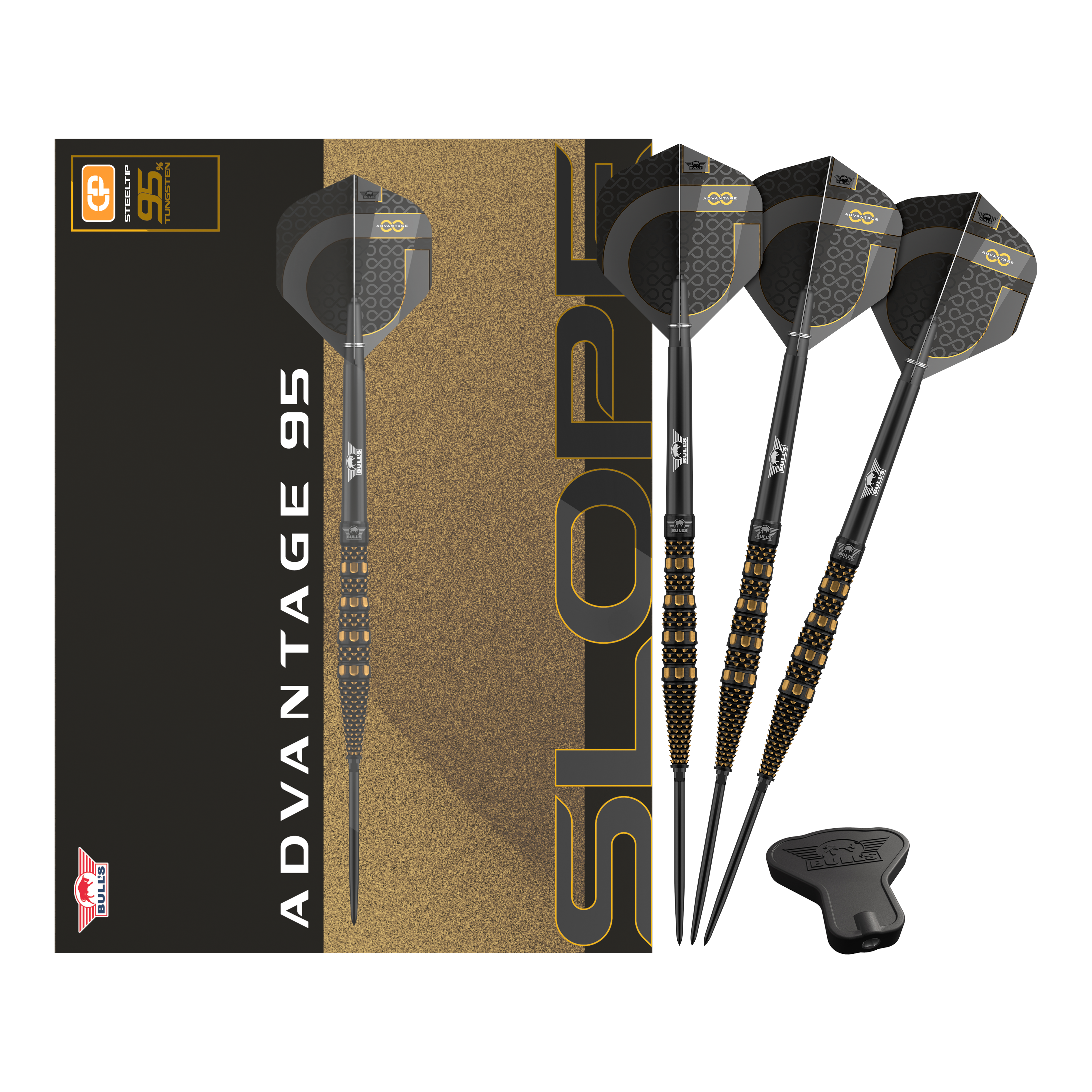 Šipky Bulls NL Advantage 95 Slope Convertible Point Steel Darts