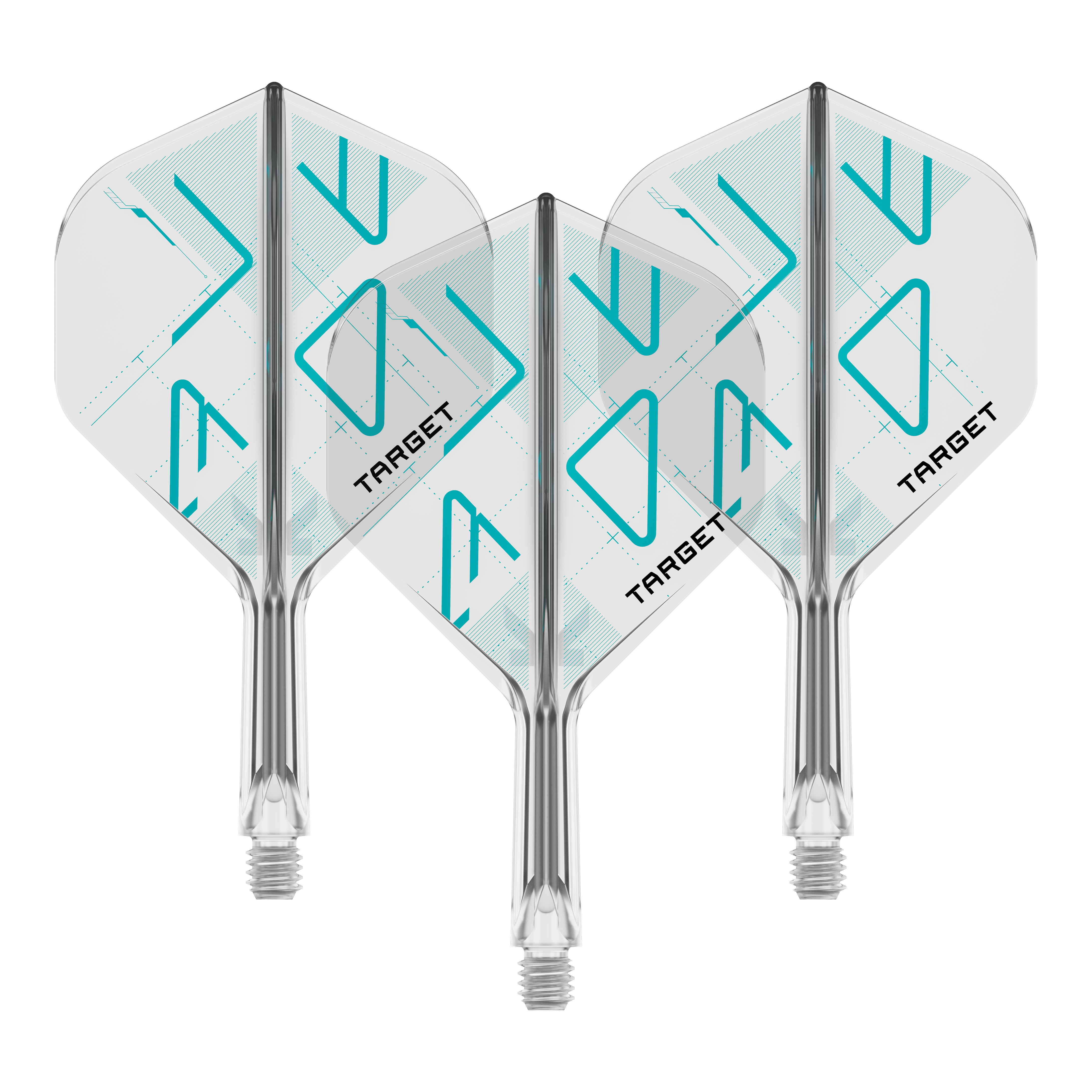 Abgebildet ist das Produkt mit dem Namen 410172_Target_K-Flex_Rove_No2_Standard_Flights_19mm_1Set. Das Bild zeigt wahrscheinlich Dart Flights in Standardform mit einer Größe von 19mm.