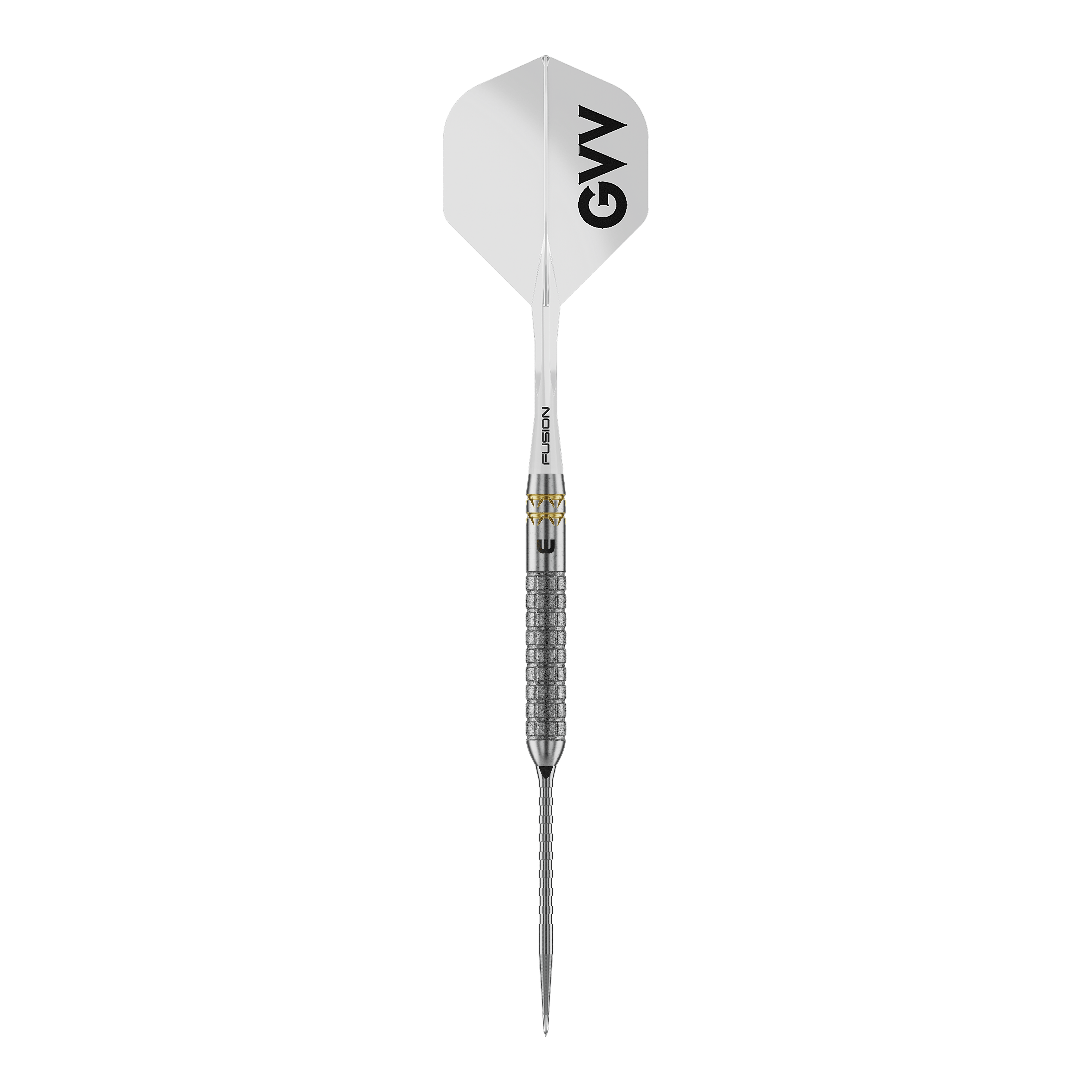 Šipky Winmau Gian Van Veen W-MAX Switch Point ocelové Winmau Gian Van Veen W-MAX Switch Point Steeldarts sind auf weißem Hintergrund abgebildet. Die Darts präsentieren sich im Profil.