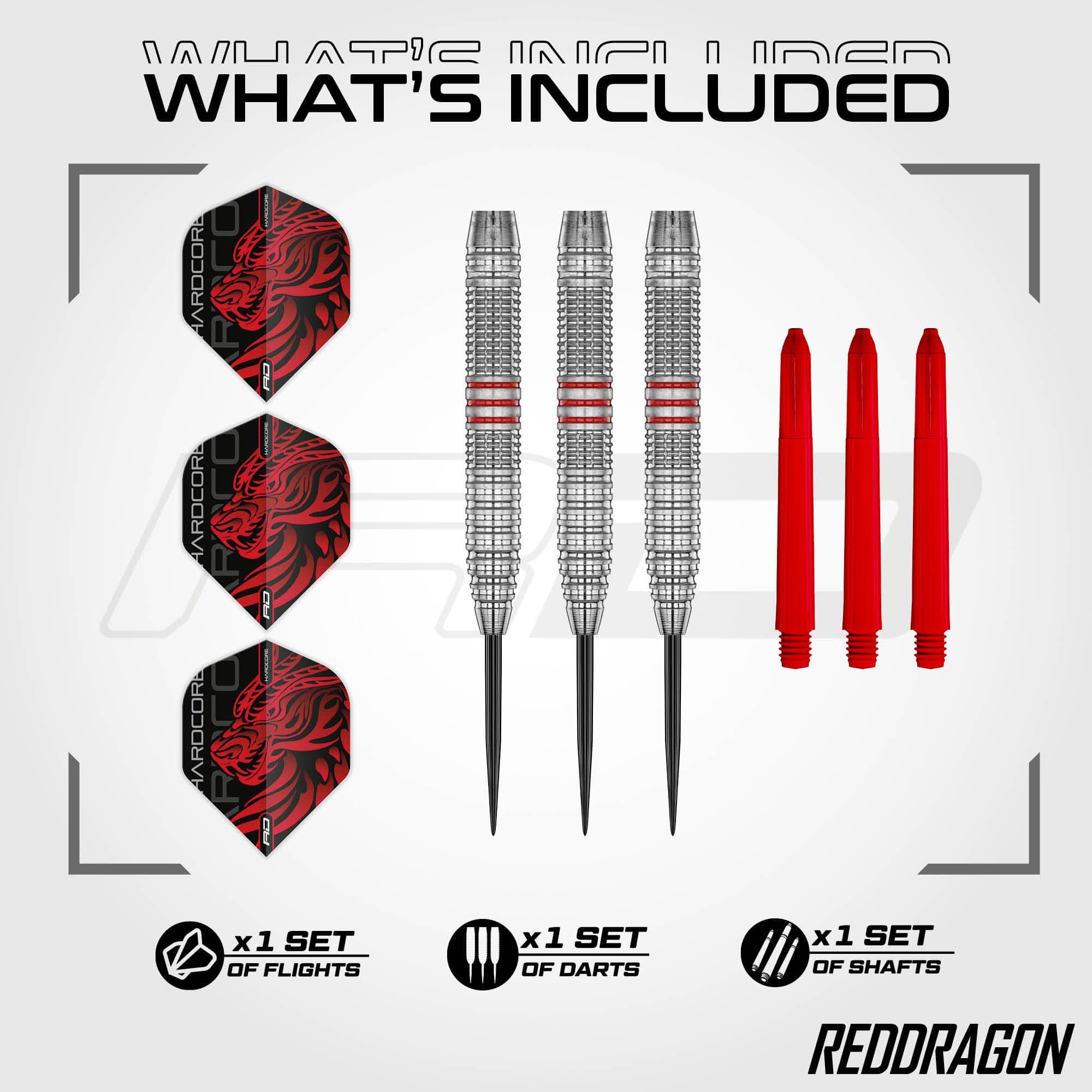 Šipky Red Dragon Jonny Clayton Brass Steel - 21 g Dieses Bild zeigt die Red Dragon Jonny Clayton Brass Steeldarts - 21 g. Die Darts bestehen aus Messing und wiegen 21 Gramm.