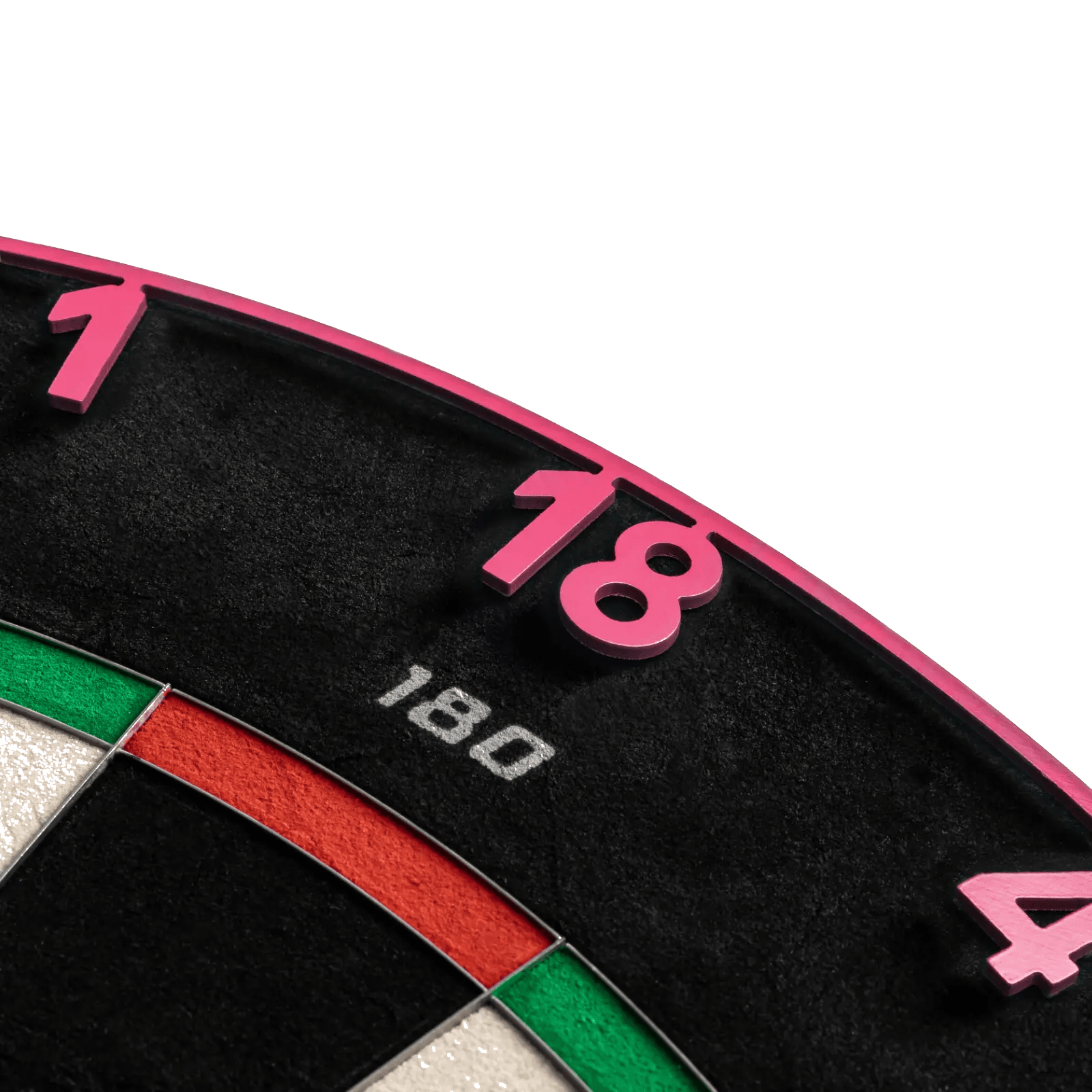 Precise 180 Endorphine Steel Dartboard s číslovaným kroužkem - Cyber Pink Gezeigt wird das Precise 180 Endorphine Steeldartboard mit Nummernring in Cyber Pink. Das Dartboard ist ideal für Turniere oder den Heimgebrauch.