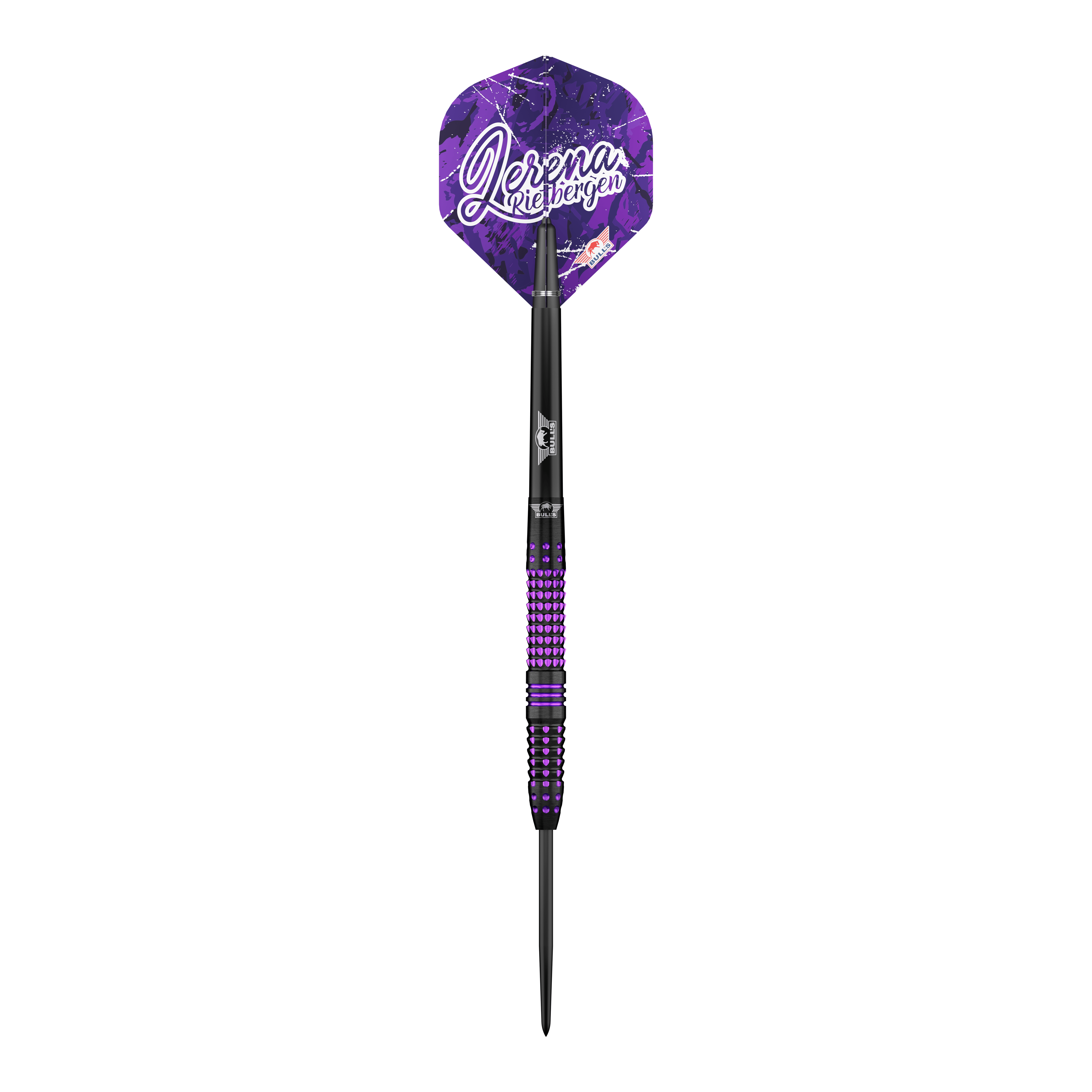 Bulls NL Lerena Rietbergen ocelové šipky - 24g Das Produkt Bulls NL Lerena Rietbergen Steeldarts - 24g ist abgebildet. Die Steeldarts sind auf dem Bild deutlich erkennbar.