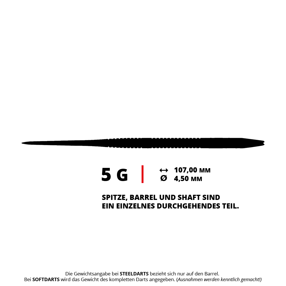 Caliburn TTD Complete Titanium T1 Rainbow Steeldarts - 5g Die Abbildung zeigt die Caliburn TTD Complete Titanium T1 Rainbow Steeldarts - 5g. Diese Darts zeichnen sich durch ein buntes Titan-Design aus.