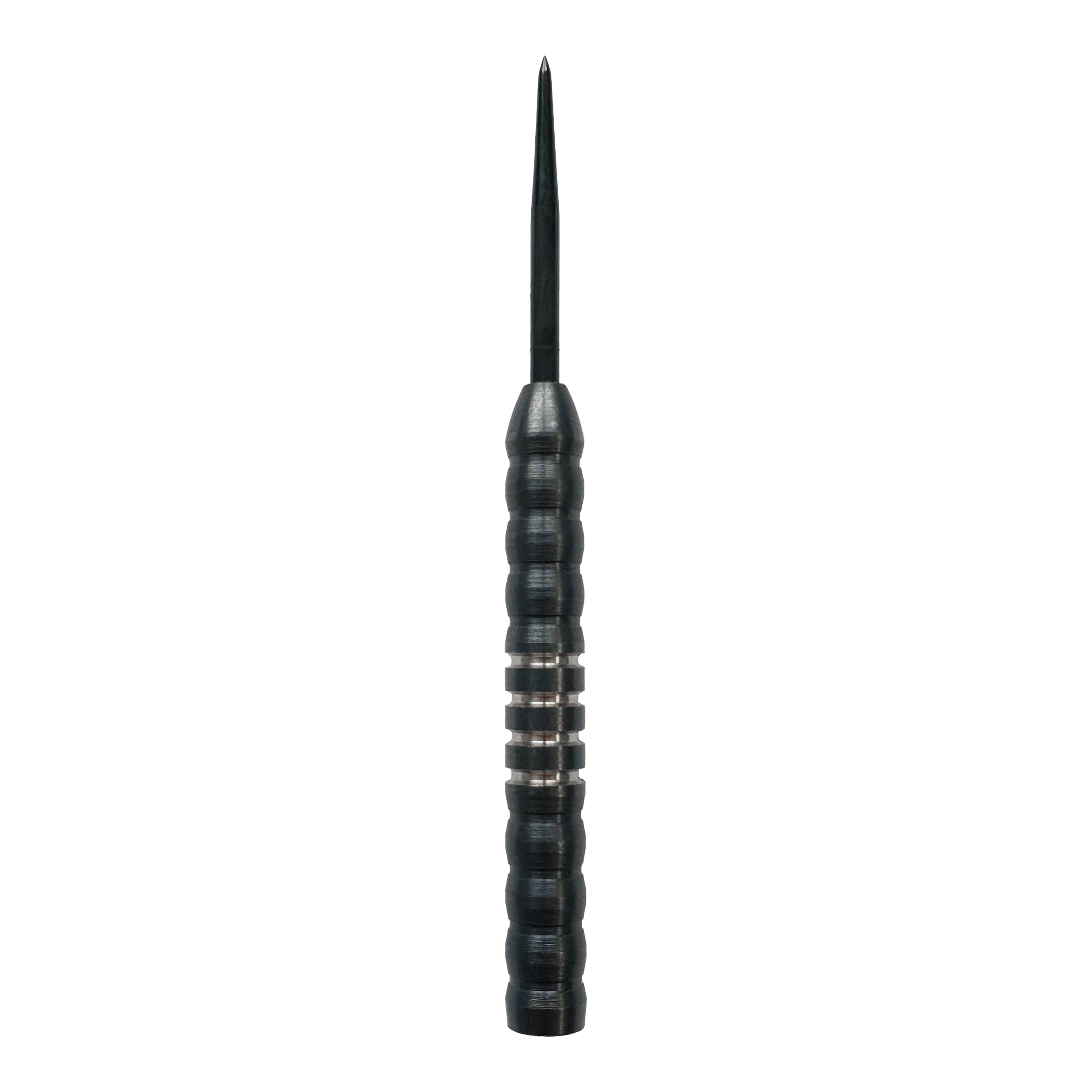 Ocelové hlavně na šipky McDart Midnight V1 Das Bild zeigt den McDart Midnight V1 Steeldart Barrel. Der Barrel ist schwarz und hat eine gerillte Oberfläche für besseren Halt.