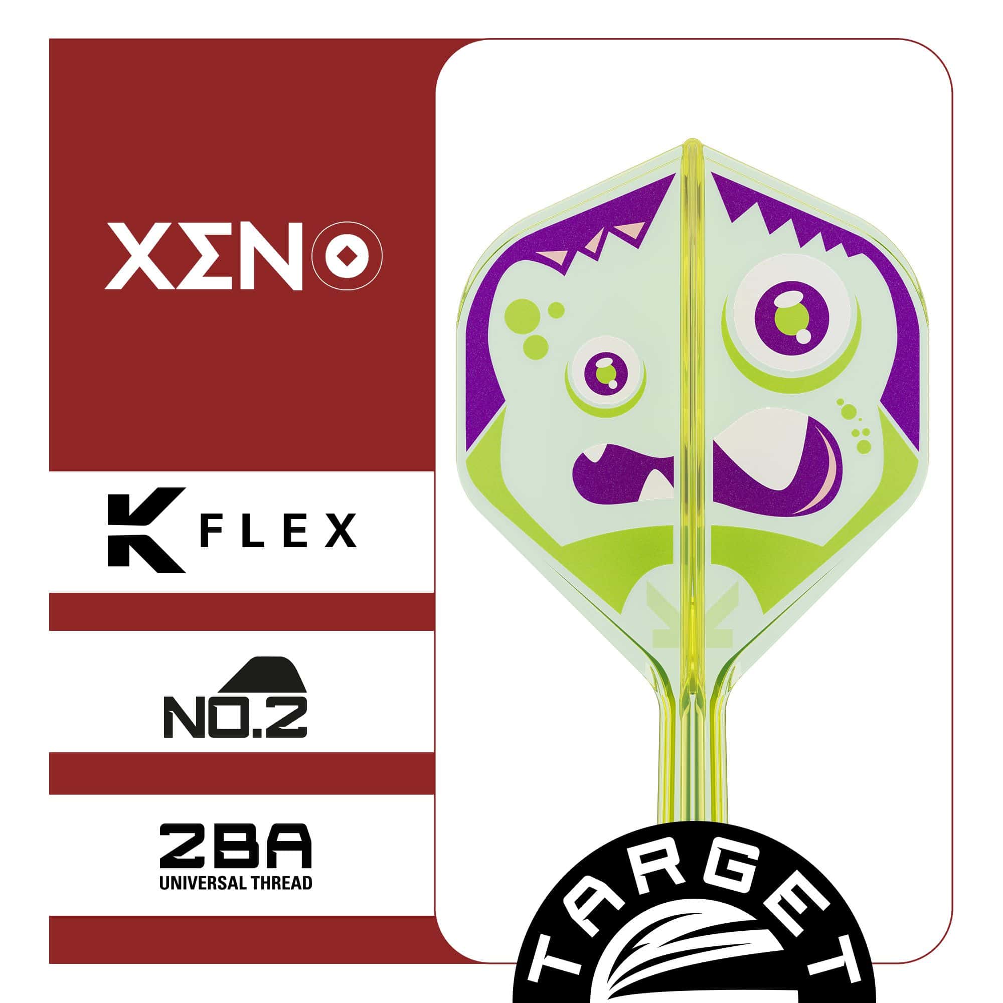 Standardní letky Target Japan K-Flex Xeno No2 Das Bild zeigt die Target Japan K-Flex Xeno No2 Standard Flights. Diese Flights sind Zubehör für Dartpfeile.