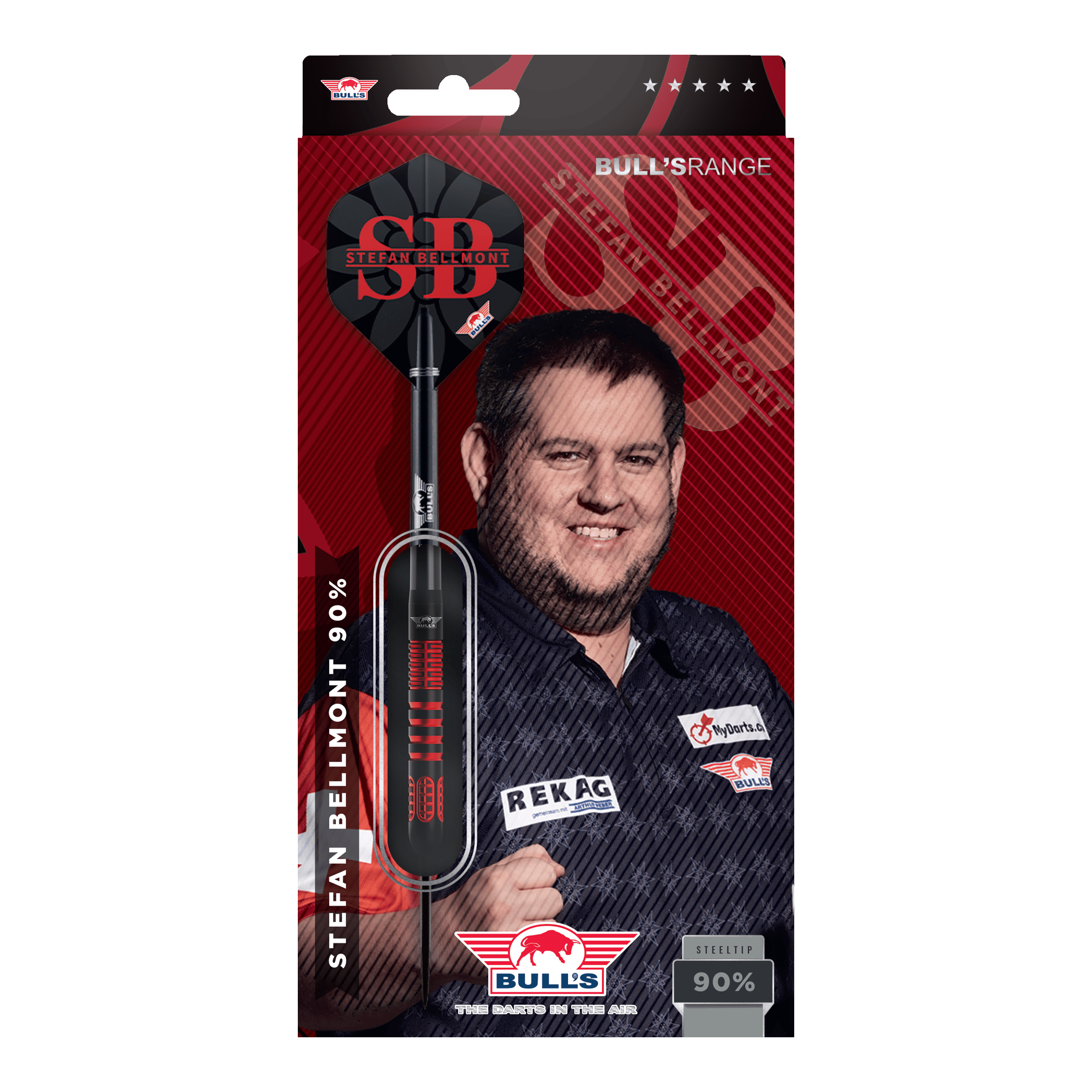 Ocelové šipky Bulls NL Stefan Bellmont 90 - 23g Gezeigt werden die Bulls NL Stefan Bellmont 90 Steeldarts 23g. Sie sind ideal für den Einsatz im Wettkampfsport geeignet.