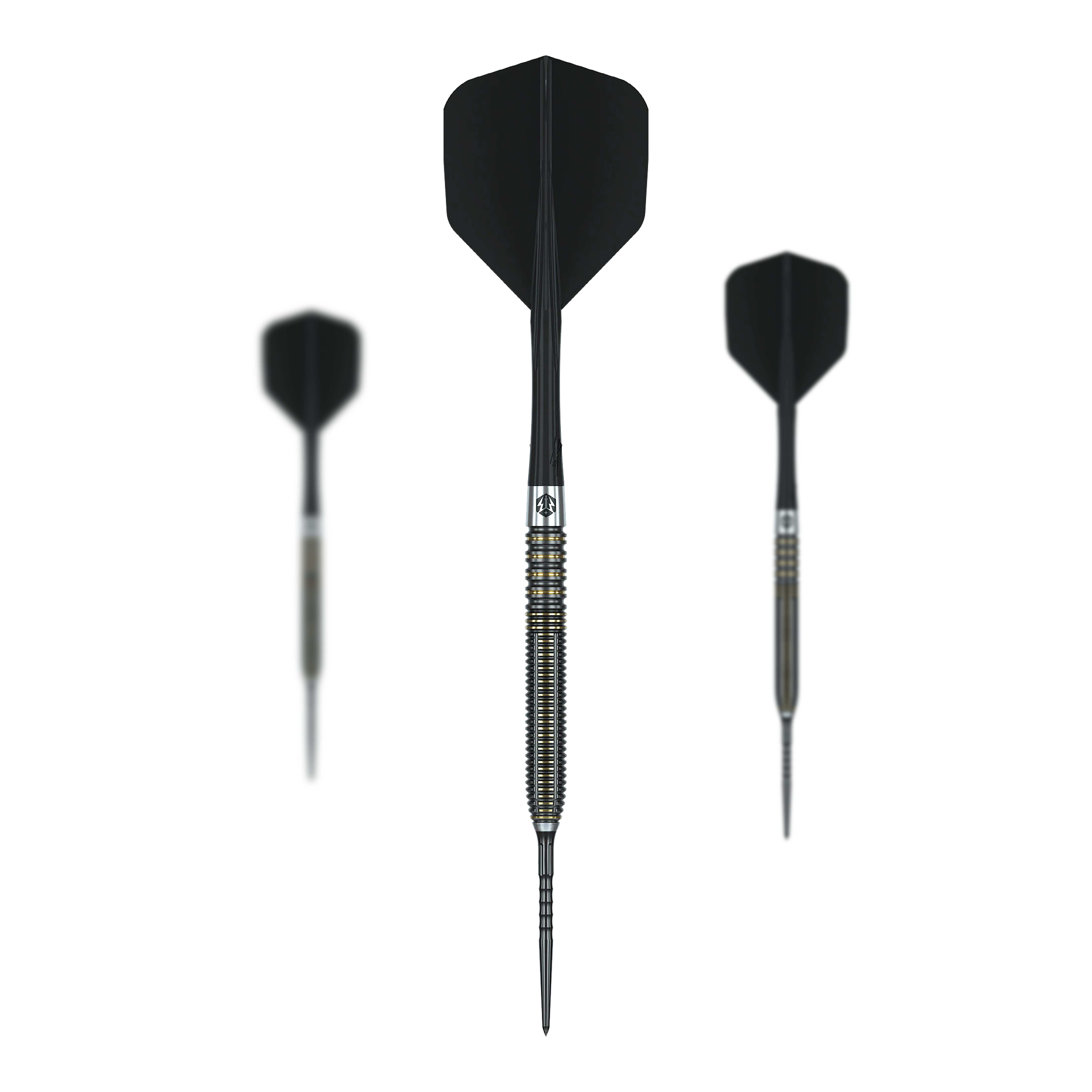 Ocelové šipky Caliburn V-Series V2 Abgebildet ist ein Set Caliburn V-Series V2 Steeldarts. Die Pfeile sind für präzises Dartspielen konzipiert.