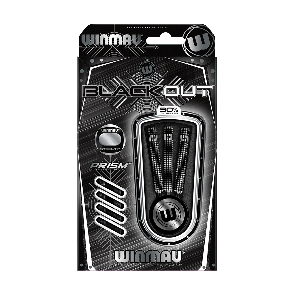 Ocelové šipky Winmau Blackout Variant 1
