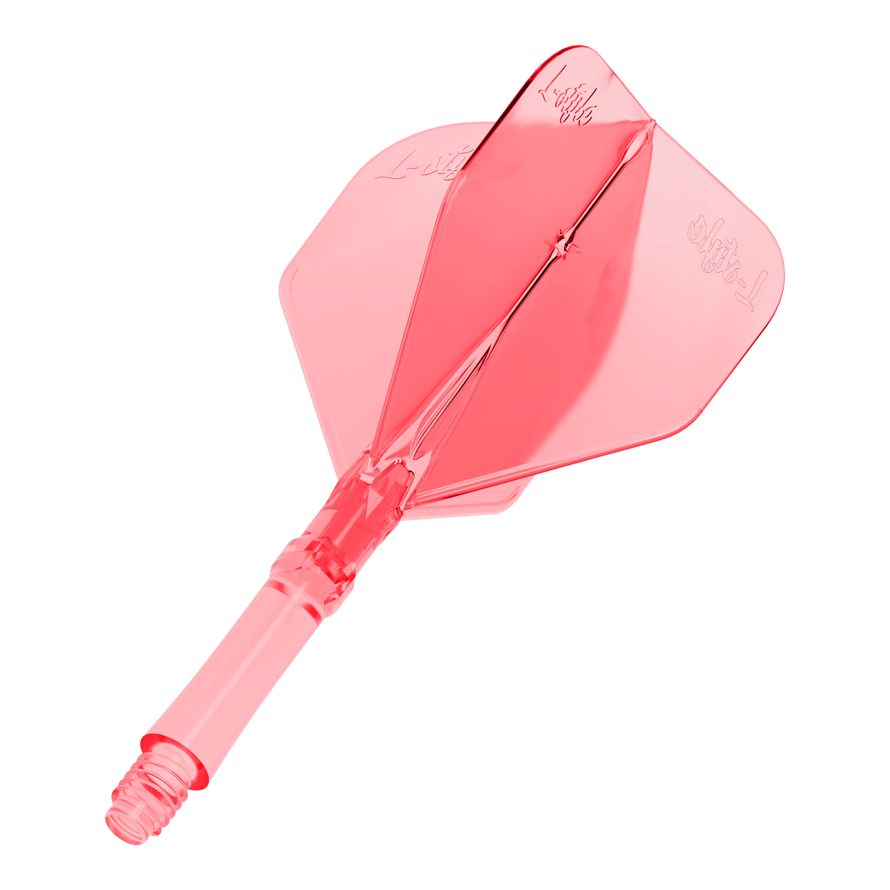 Letky L-Style L-Sytem - čirá červená Zu sehen ist das Produkt L-Style L-Sytem Flights - Clear Red. Die roten, durchsichtigen Flights sind Zubehör für Dartpfeile.