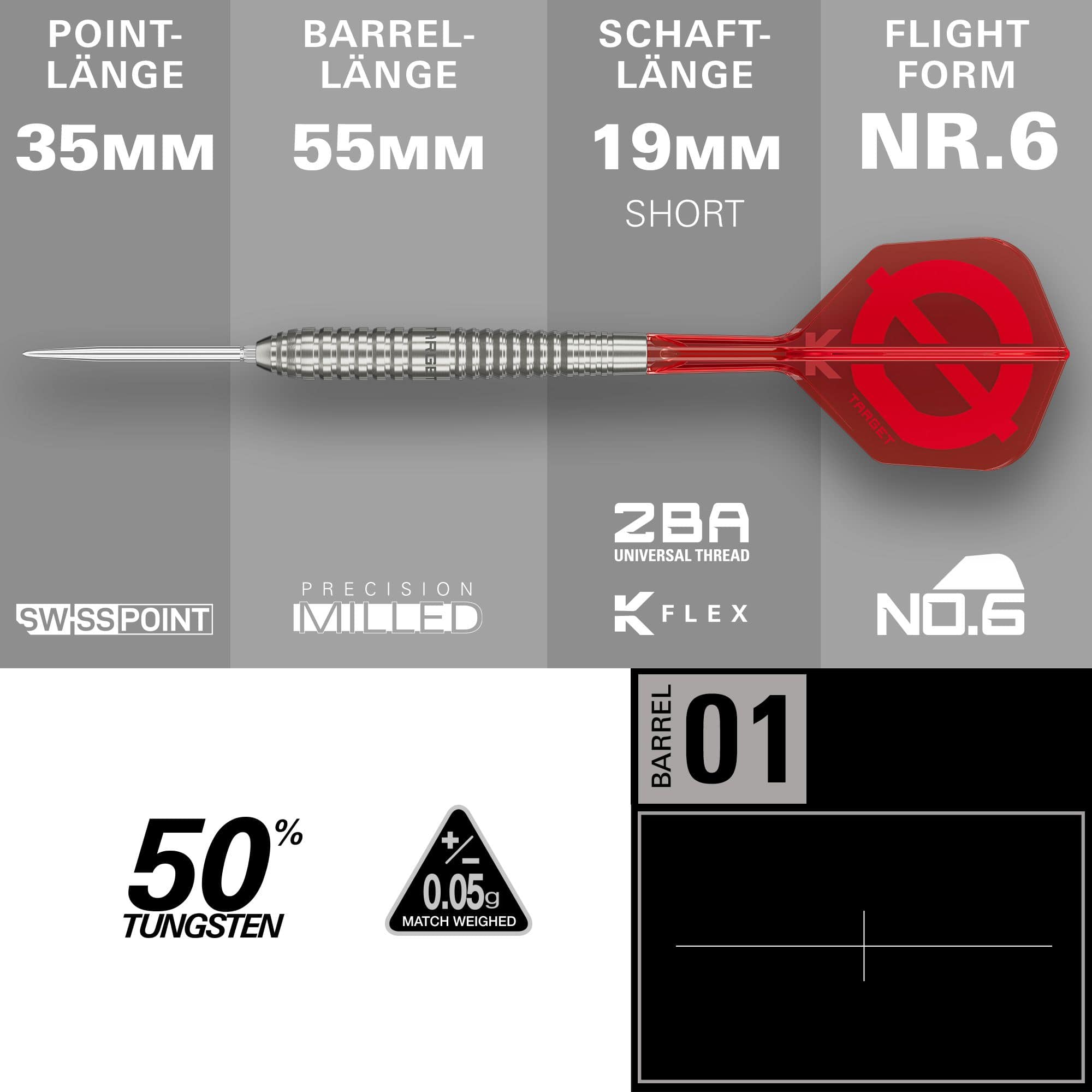 Targetová skupina O 01 Švýcarské body Steeldarts Targetová skupina O 01 Švýcarské body Steeldarts
