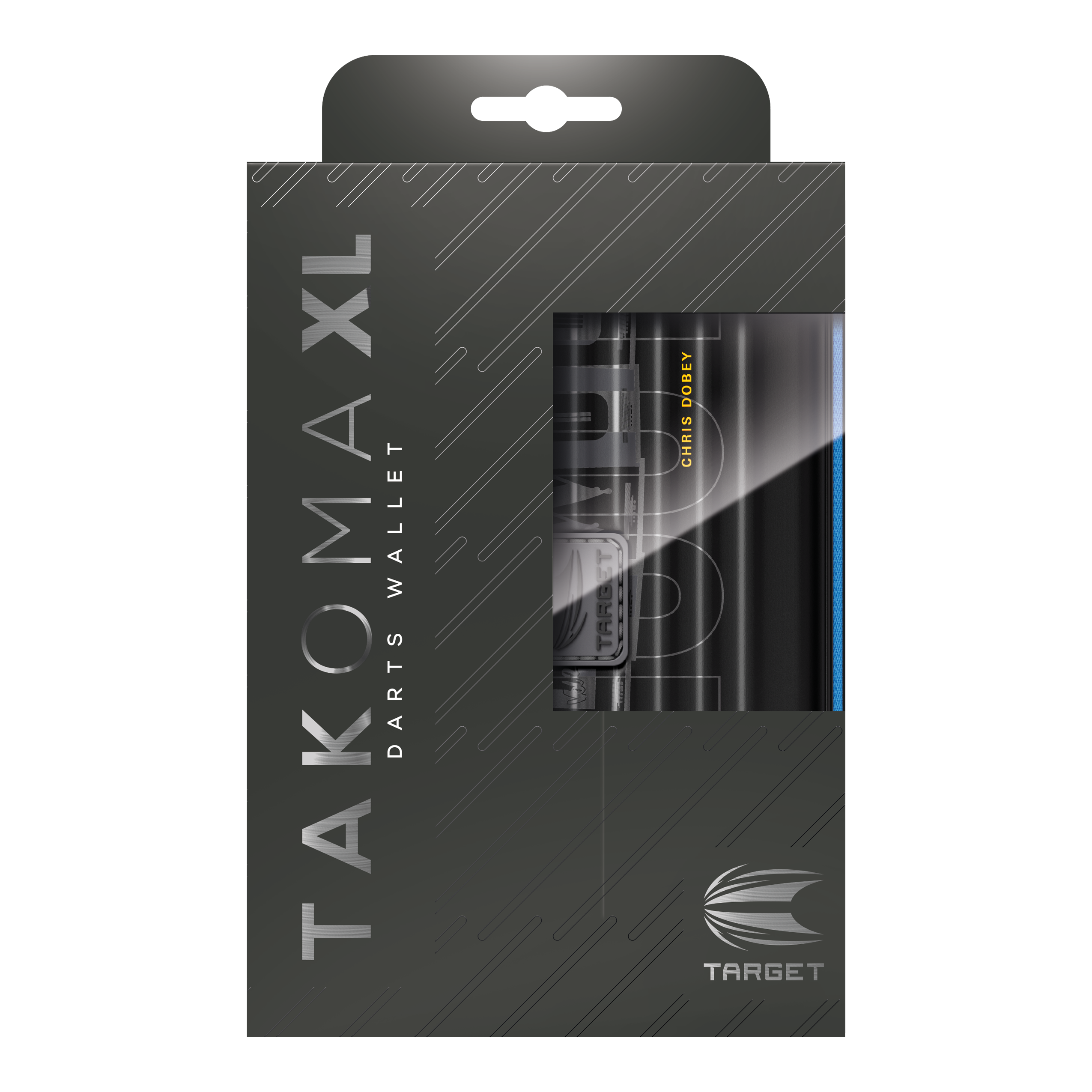 Pouzdro na šipky Takoma XL Ghost Series Chris Dobey Das Bild zeigt das Takoma XL Ghost Series Chris Dobey Dartcase. Dieses Dartcase bietet sicheren Schutz für Dartzubehör.