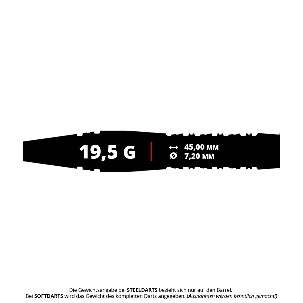 Ocelové šipky Caliburn Prisma P1 - 19,5 g Caliburn Prisma Steeldarts mit einem Gewicht von 19,5g. Das Produkt ist für präzise Würfe beim Dartspiel geeignet.