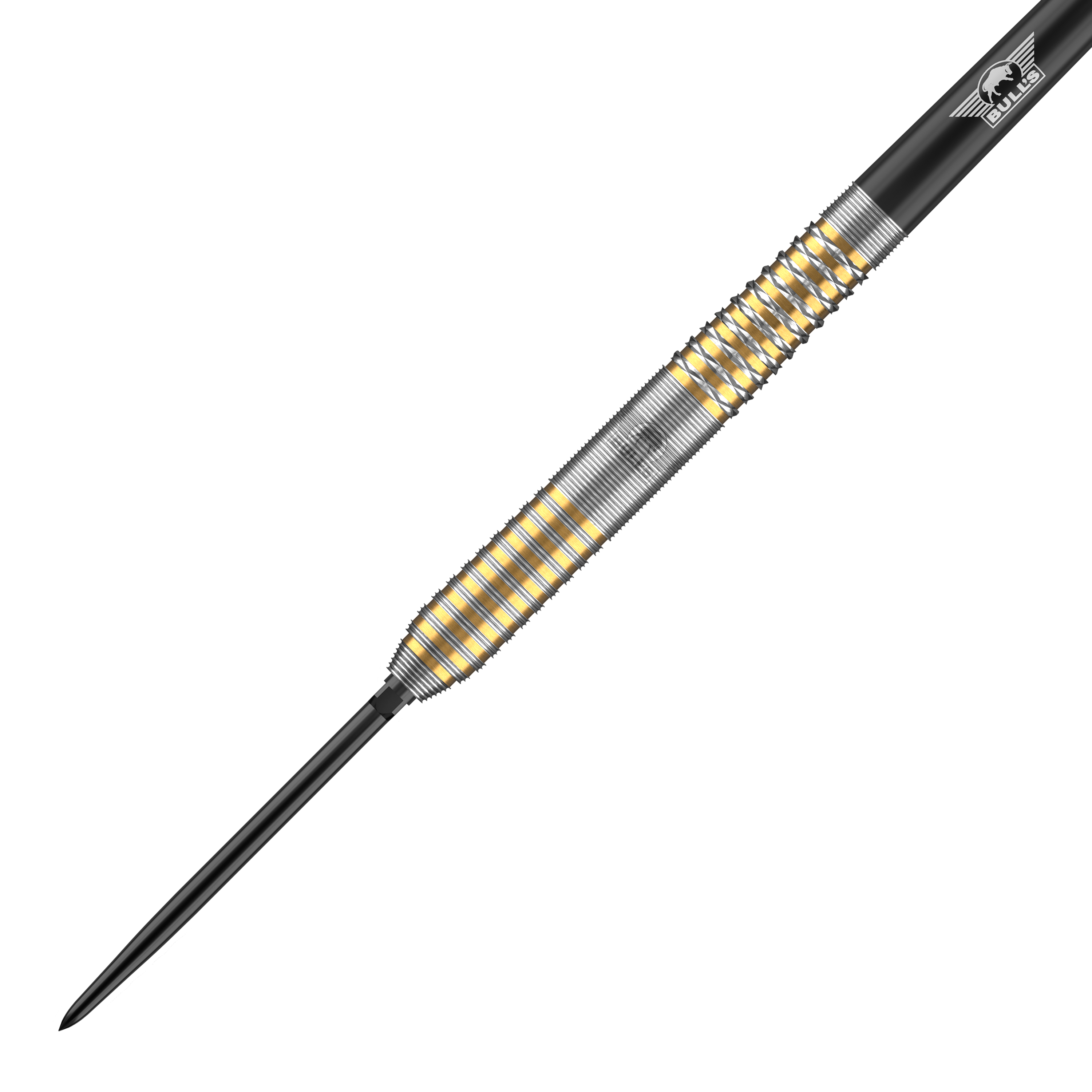Ocelové šipky Bulls NL Vintage Ghost Convertible Points Das Bild zeigt die Bulls NL Vintago Ghost Convertible Points Steeldarts. Es handelt sich um hochwertige Steeldarts mit auswechselbaren Spitzen.
