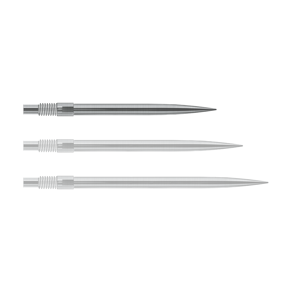 Špičky na šipky Harrows Quick Point - stříbrné Abgebildet sind Harrows QuickPoint Dartspitzen in Silber, 30mm lang. Das Foto stellt das Produkt aus einer anderen Perspektive dar.