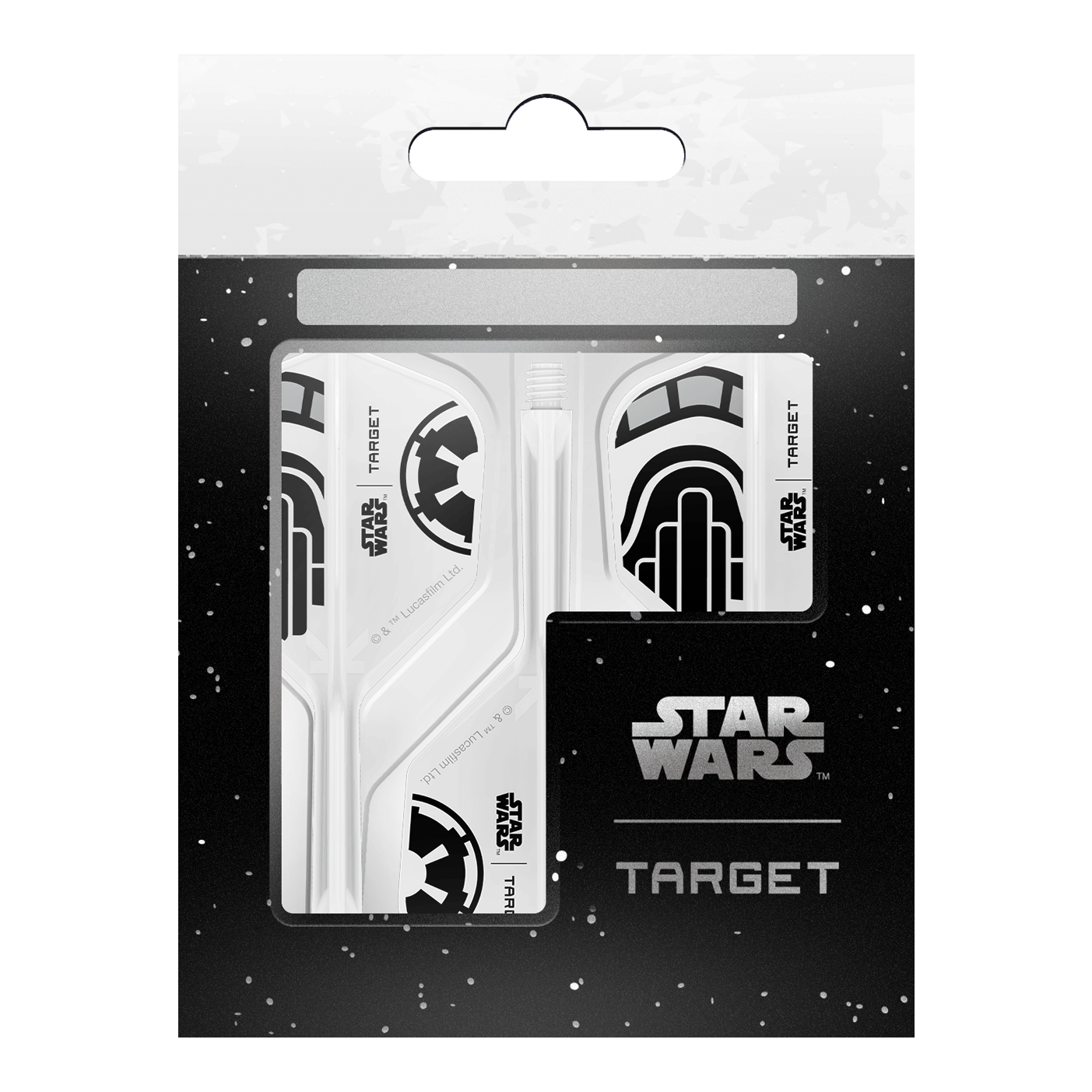Target Star Wars K-Flex Stormtrooper No6 Flights Dartflügel mit kultigem Stormtrooper-Motiv. Geeignet für Star Wars und Dart Enthusiasten.